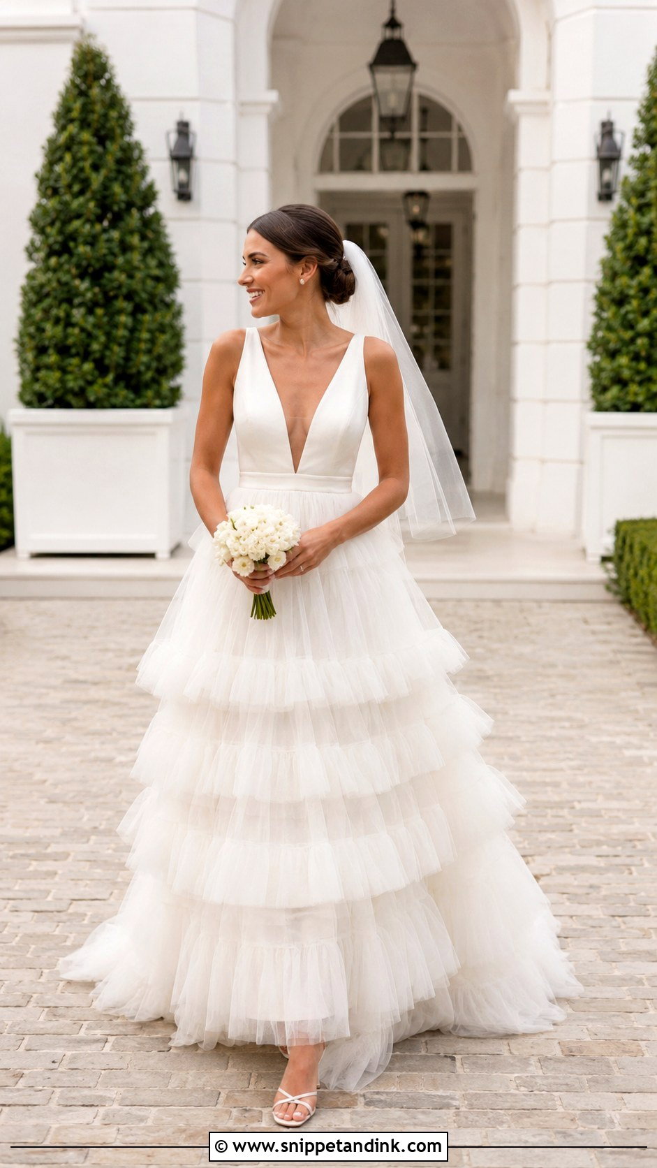 Tiered Tulle Wedding Dress Ballgown - Snippet and Ink - 20 Elegant Wedding Dress Ballgown Ideas