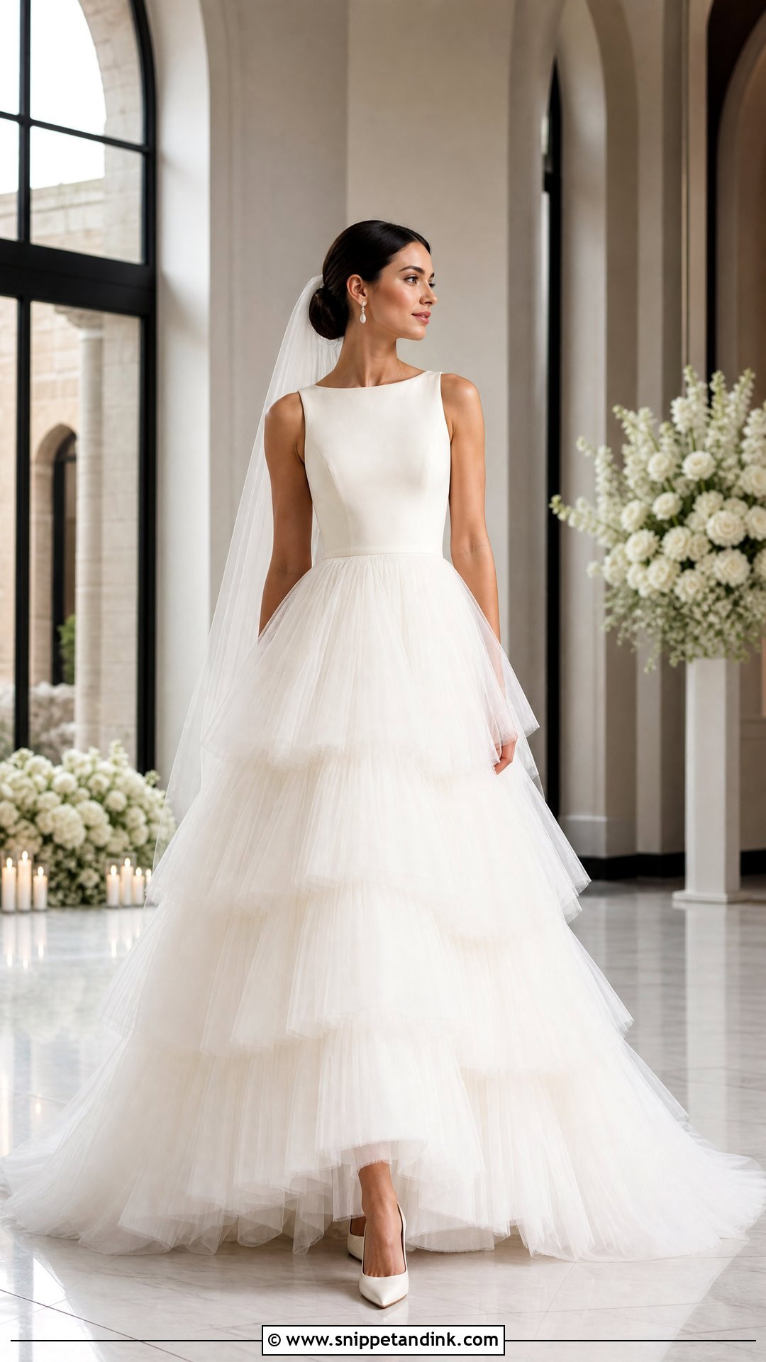 Tiered Tulle Wedding Gown - Snippet and Ink - 25 Tulle Wedding Gown Ideas