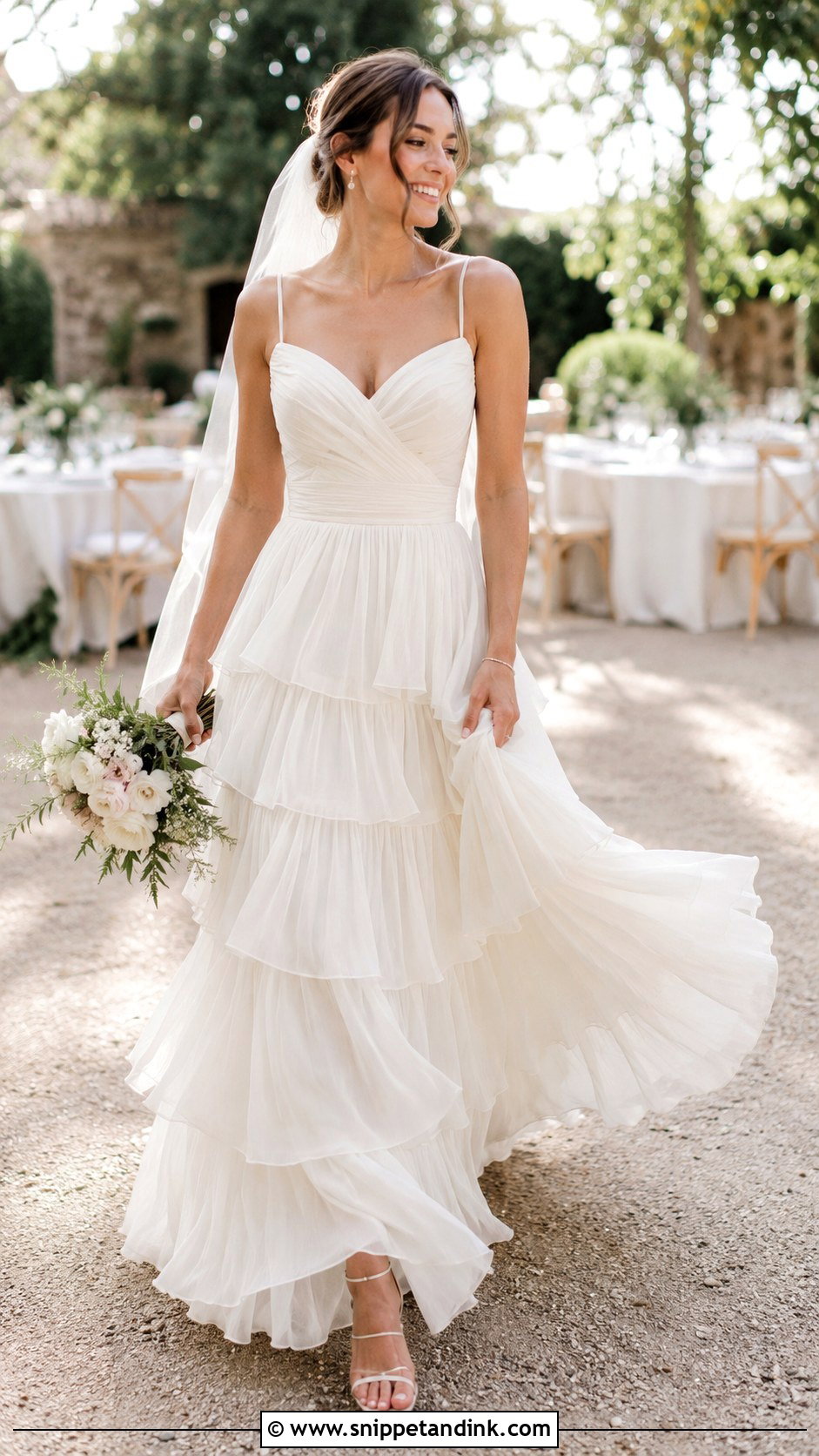 Tiered Wedding Dress - Snippet and Ink - 30 Whimsy Wedding Dress Ideas