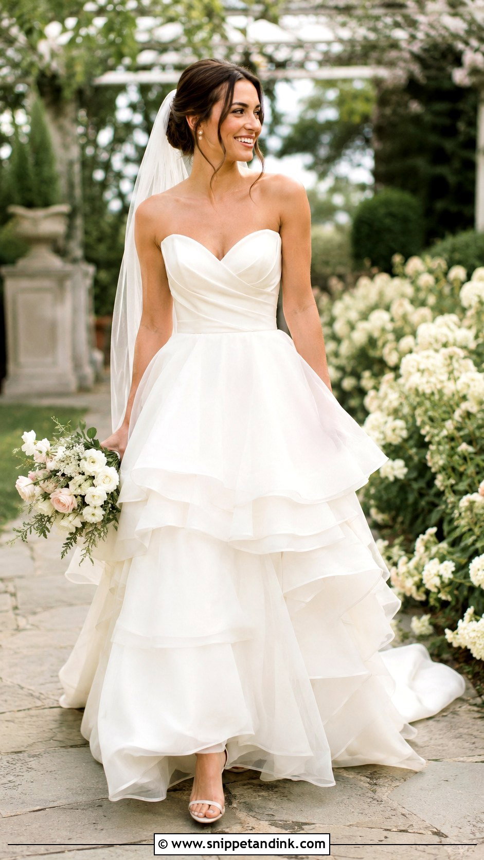 Tiered Wedding Dress - Snippet and Ink - 20 Wedding Dress Silhouette Ideas