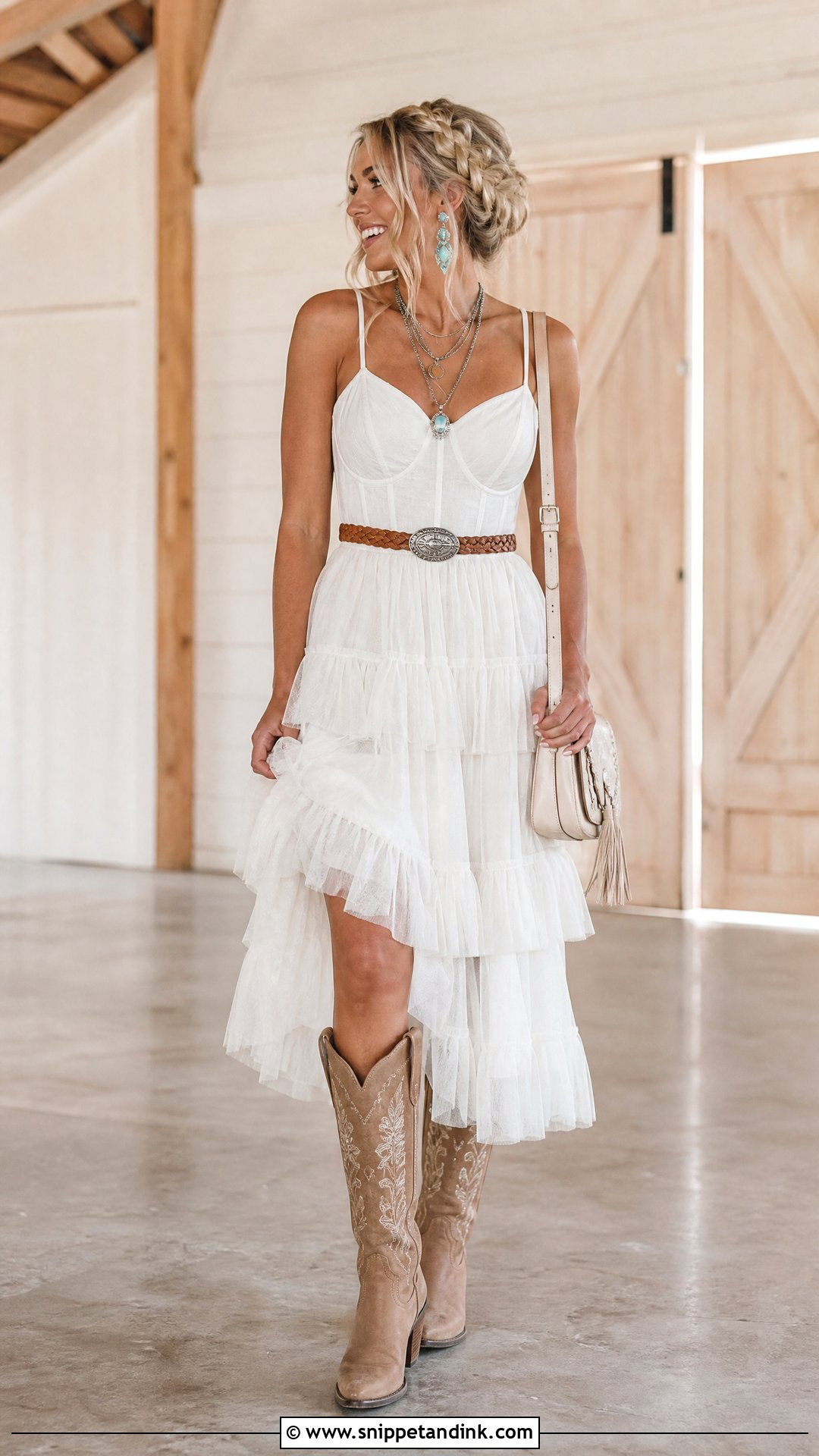 Tiered Western Wedding After Party Dress - Snippet and Ink - 20 Western Wedding After Party Dress Ideas