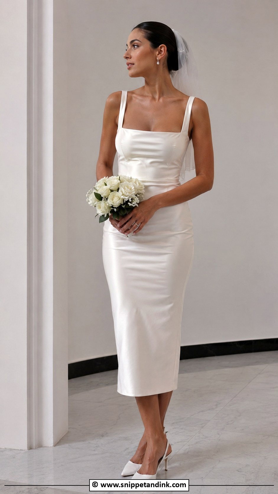 Tight Midi Wedding Dress - Snippet and Ink - 30 Tight Wedding Dress Ideas