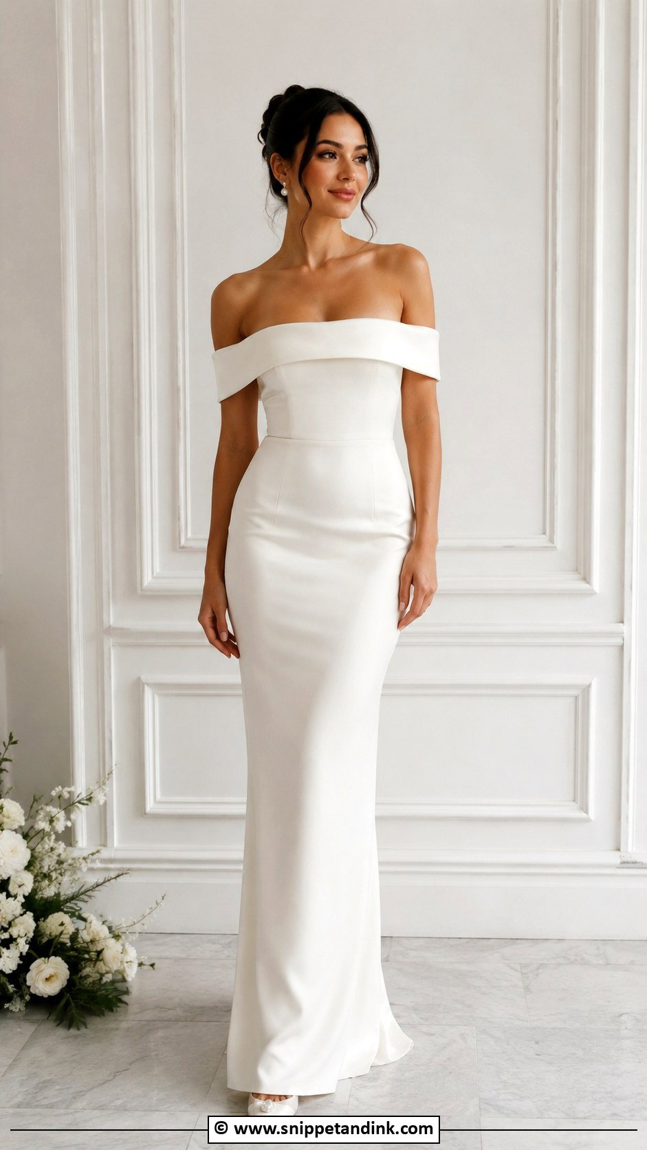 Tight Off Shoulder Wedding Dress - Snippet and Ink - 30 Tight Wedding Dress Ideas
