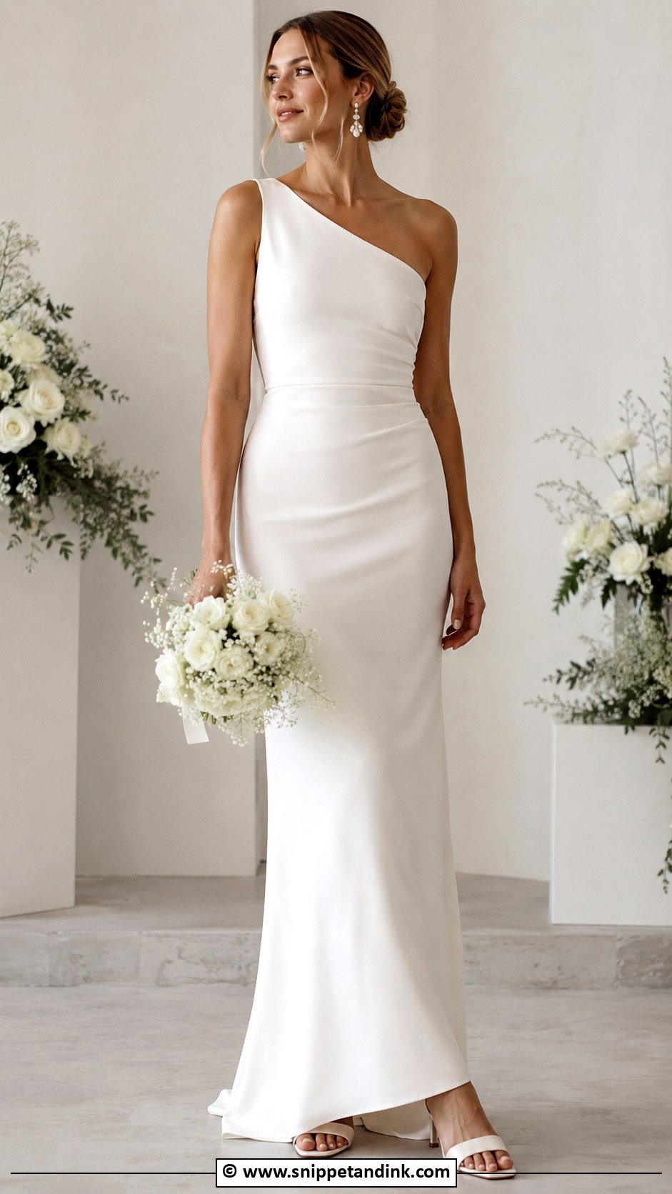 Tight One Shoulder Wedding Dress - Snippet and Ink - 30 Tight Wedding Dress Ideas