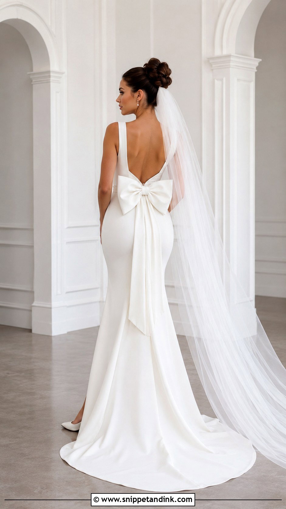 Tight Wedding Dress With Bow Back - Snippet and Ink - 25 Tight Wedding Dresses
