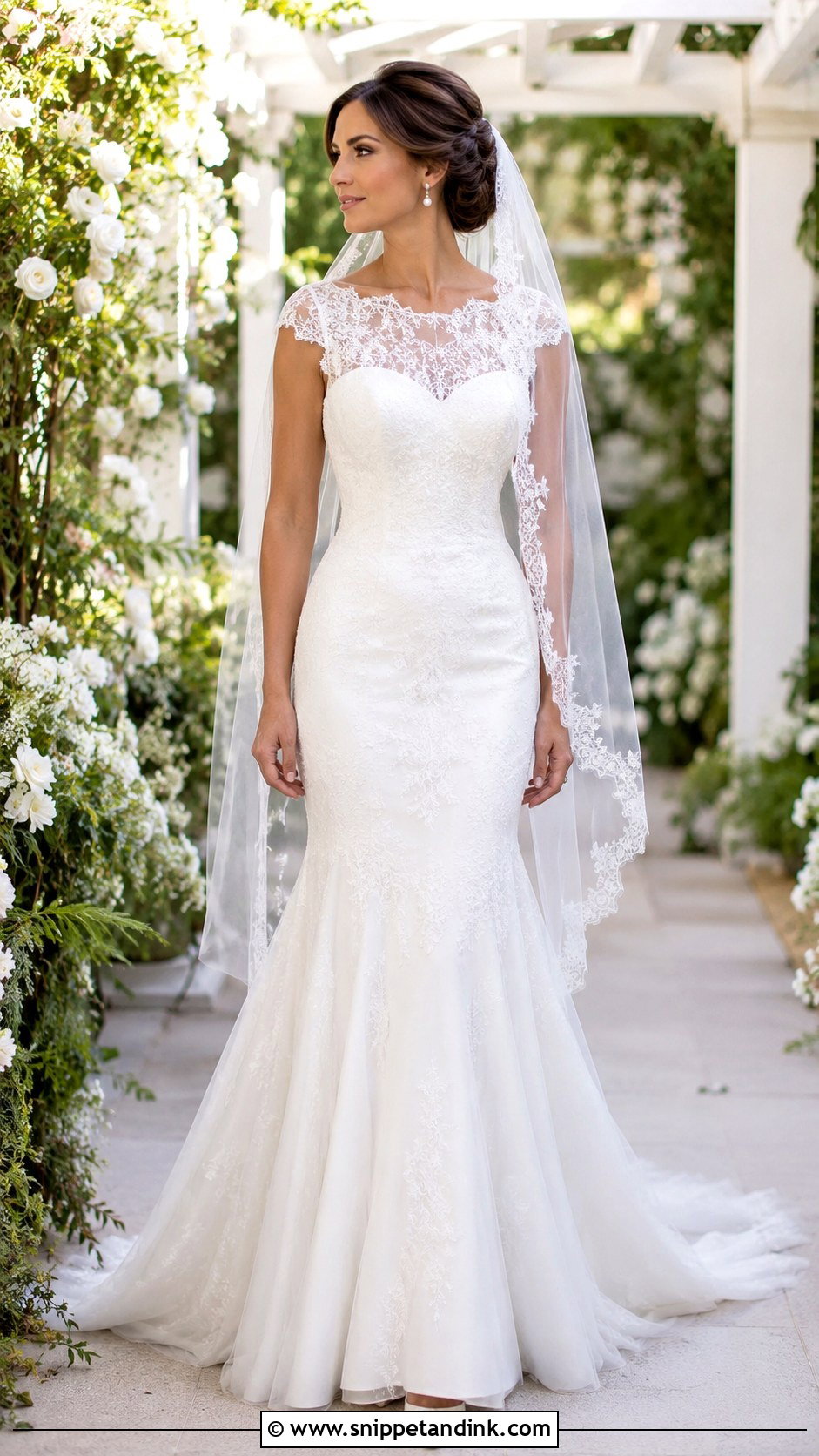 Tight Wedding Dress With Cap Sleeves - Snippet and Ink - 25 Tight Wedding Dresses