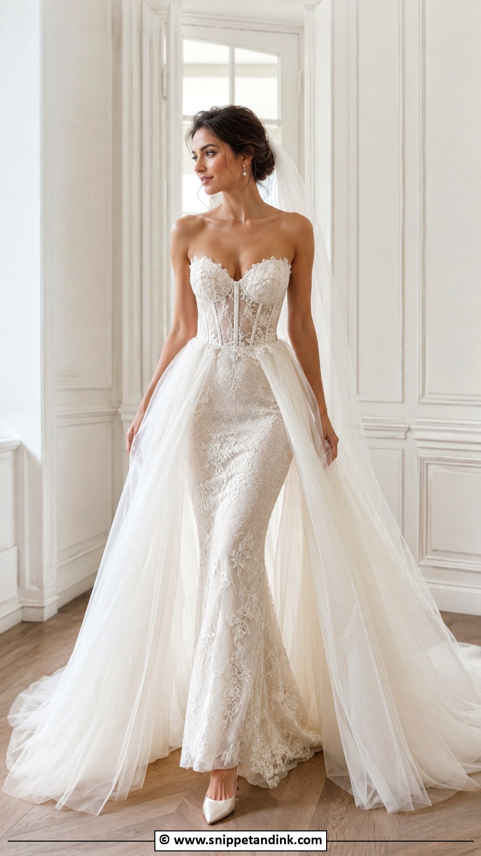 Tight Wedding Dress With Detachable Skirt - Snippet and Ink - 30 Tight Wedding Dress Ideas