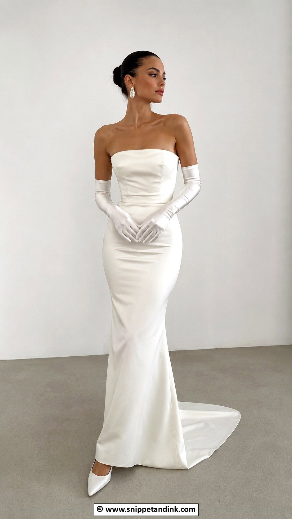 Tight Wedding Dress With Gloves - Snippet and Ink - 30 Tight Wedding Dress Ideas