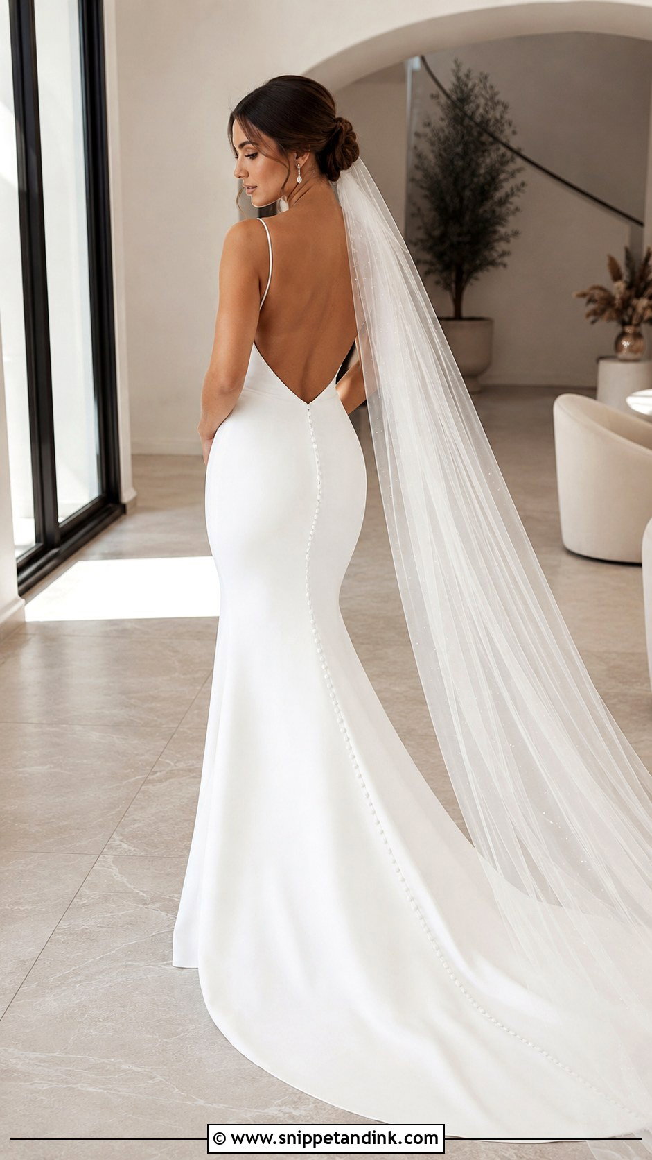 Tight Wedding Dress With Open Back - Snippet and Ink - 25 Tight Wedding Dresses