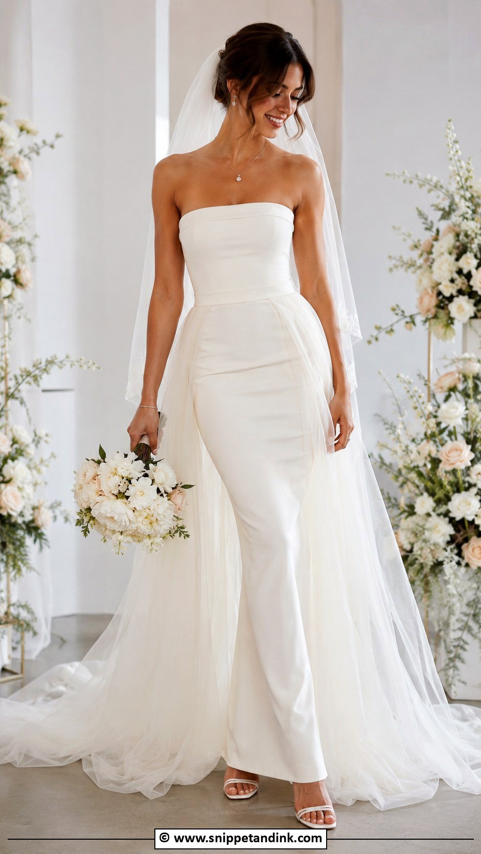 Tight Wedding Dress With Overskirt - Snippet and Ink - 30 Tight Wedding Dress Ideas