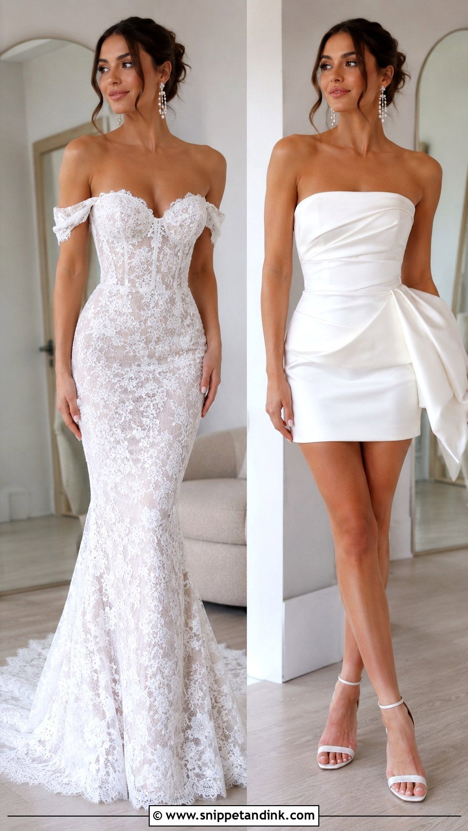 Tight Wedding Dress With Reception Mini - Snippet and Ink - 25 Tight Wedding Dresses