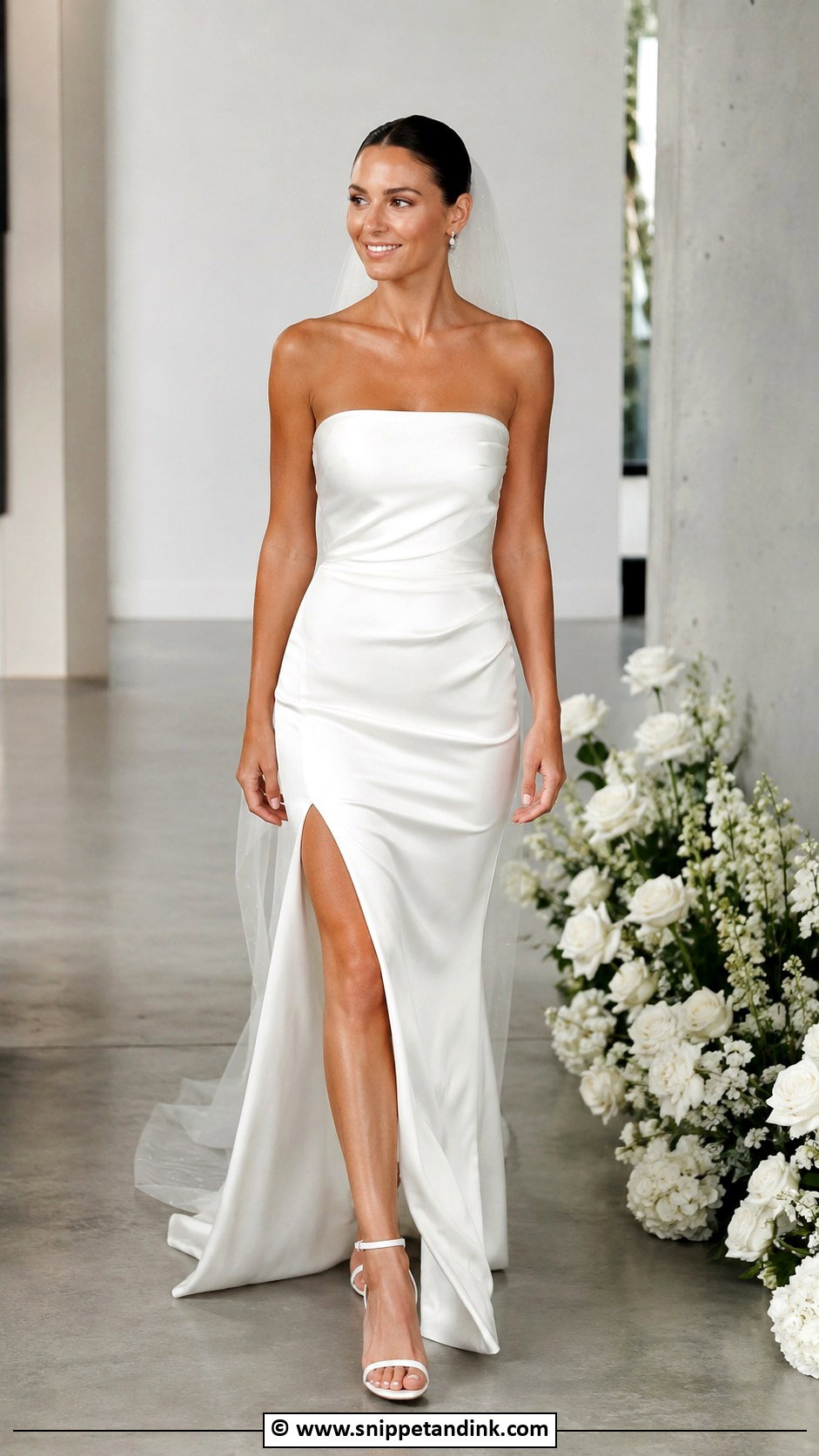 Tight Wedding Dress With Slit - Snippet and Ink - 30 Tight Wedding Dress Ideas