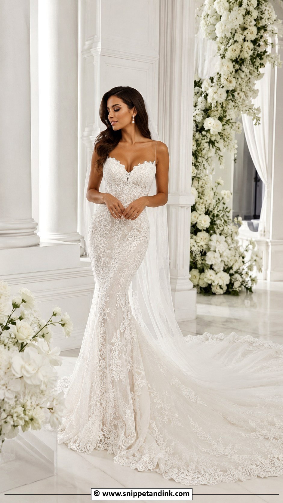 Tight Wedding Dress With Train - Snippet and Ink - 30 Tight Wedding Dress Ideas