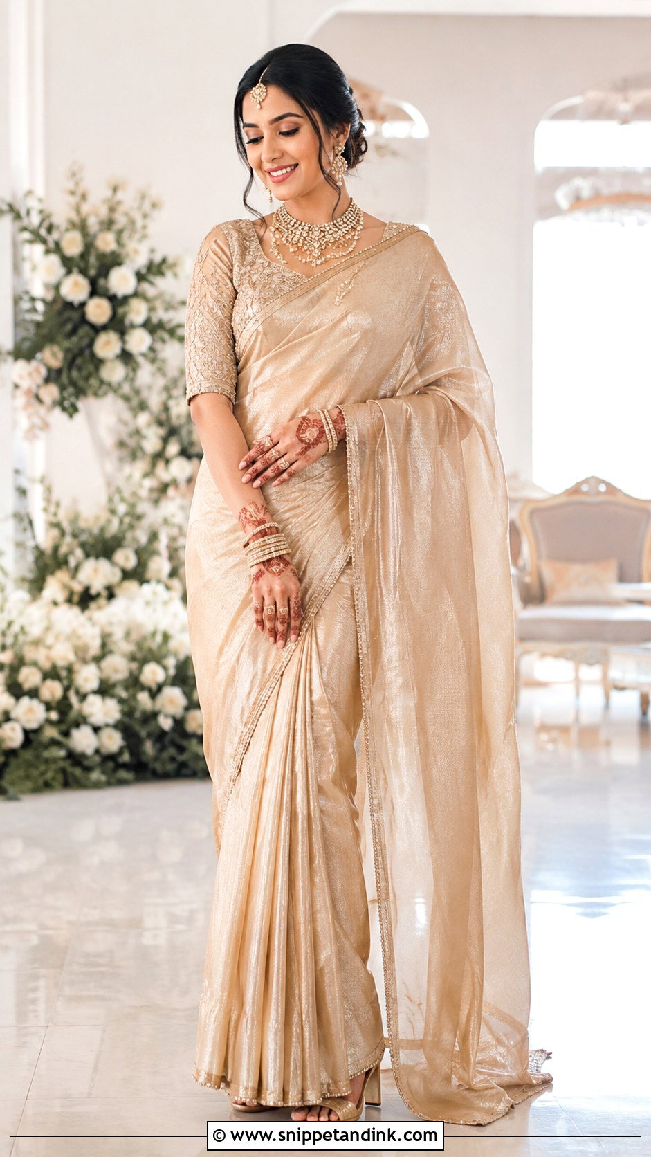 Tissue Bridal Saree - Snippet and Ink - 25 Indian Bridal Dresses