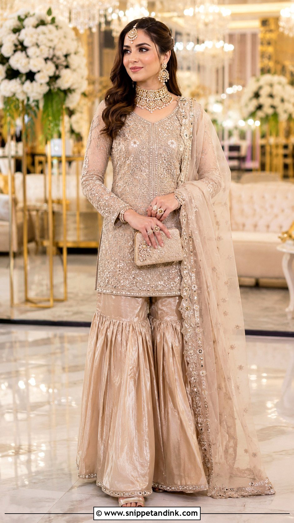 Tissue Pakistani Bridal Garara Dress - Snippet and Ink - 25 Garara Dress Pakistani Bridal Ideas