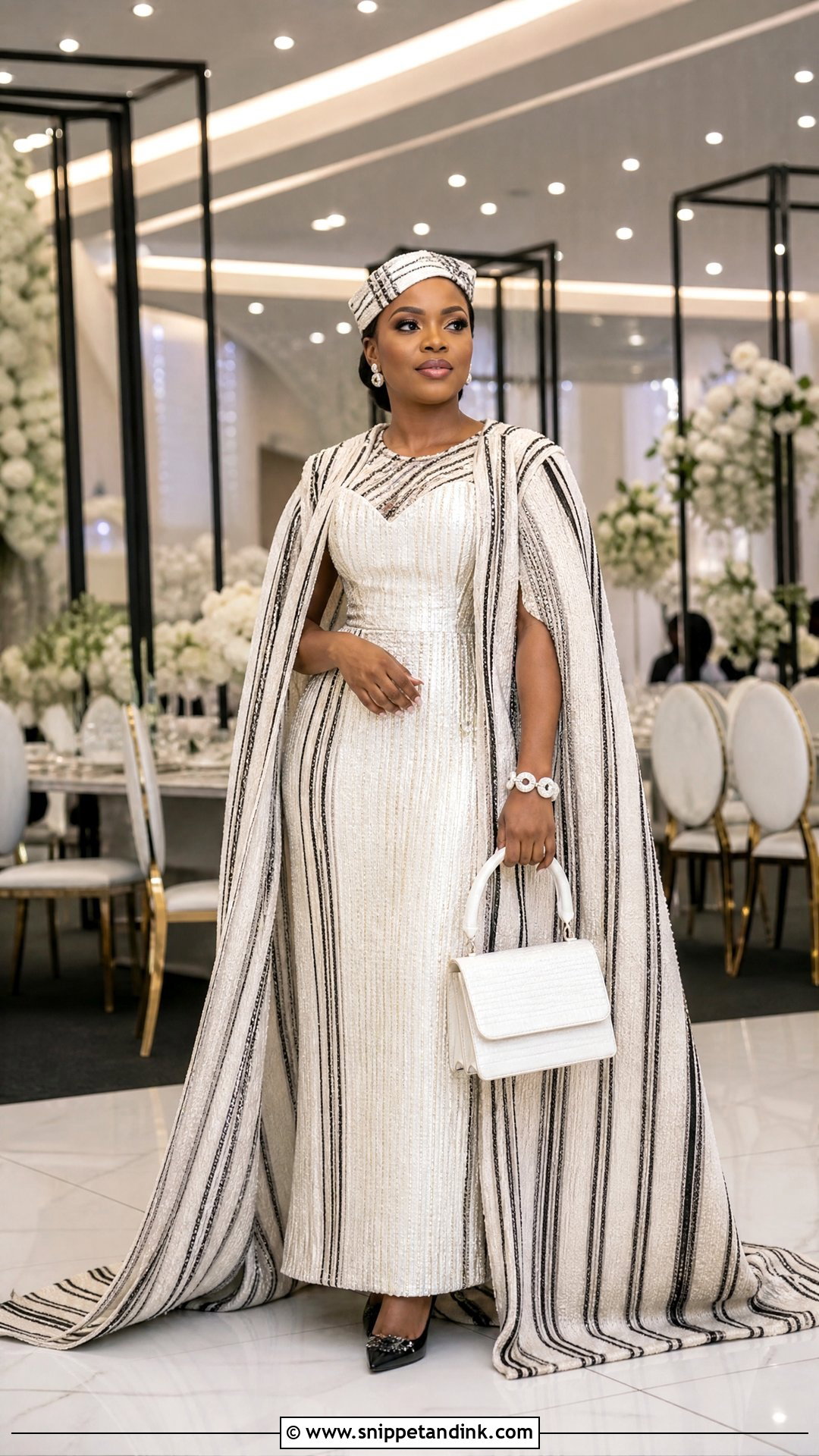 Tiv Anger Cape Gown Outfit - Snippet and Ink - 20 Tiv Traditional Wedding Attire Ideas