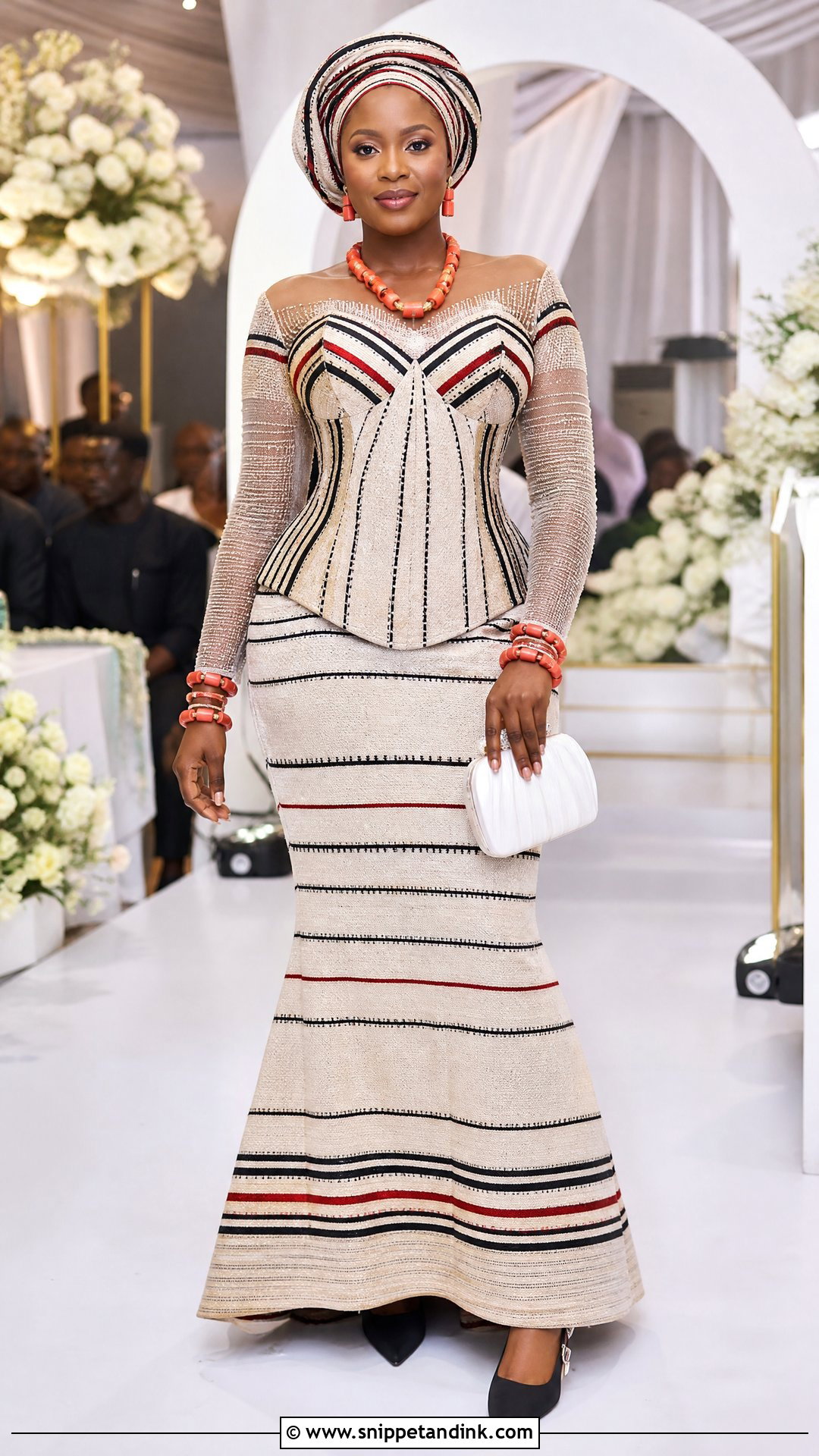 Tiv Anger Corset Gown Outfit - Snippet and Ink - 20 Tiv Traditional Wedding Attire Ideas