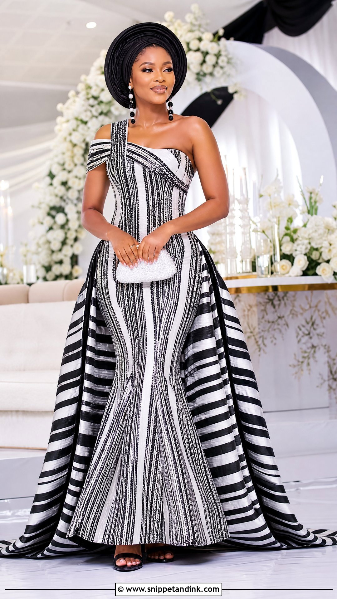 Tiv Anger Mermaid Gown Outfit - Snippet and Ink - 20 Tiv Traditional Wedding Attire Ideas