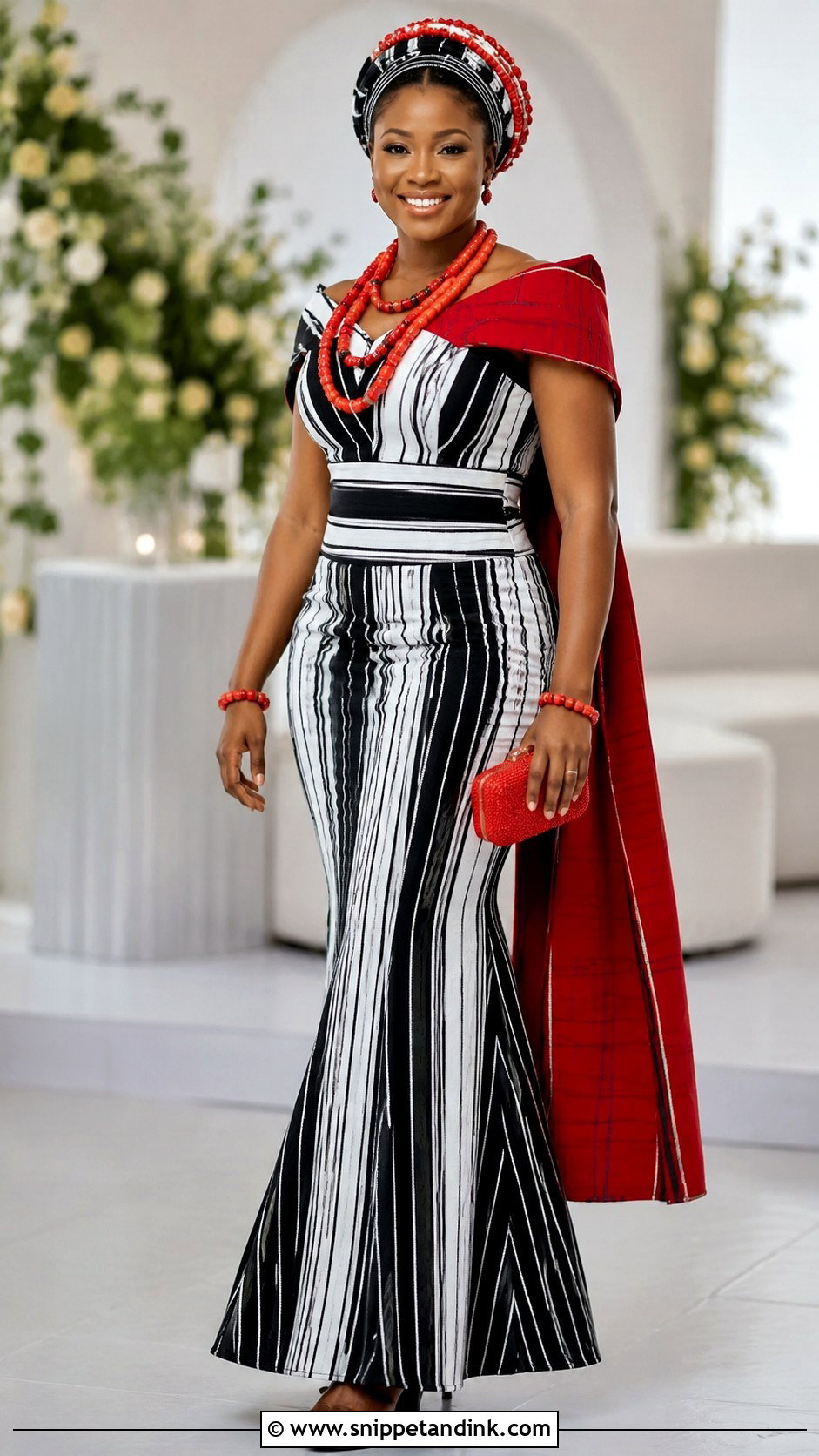Tiv Black And White Bridal Outfit - Snippet and Ink - 20 Bridal Traditional Dresses Nigeria