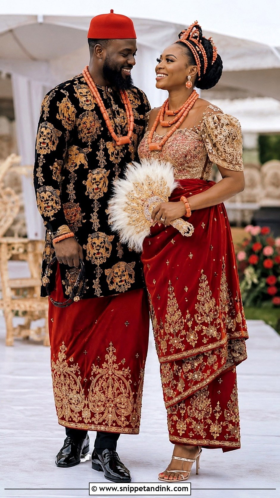 Tiv Black And White Traditional Marriage Attire - Snippet and Ink - 25 Traditional Marriage Attires in Nigeria Ideas