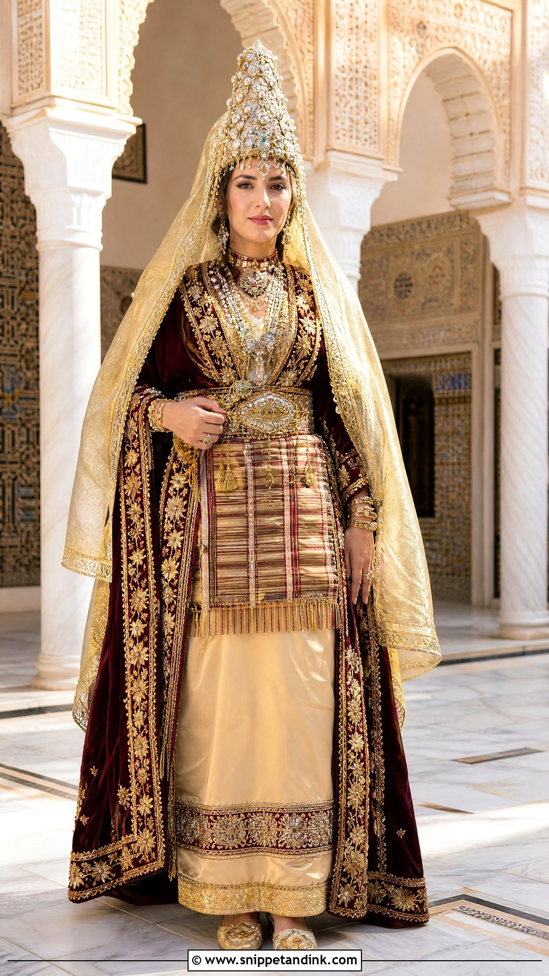 Tlemcen Chedda Wedding Dress - Snippet and Ink - 20 Traditional Arabic Wedding Dress Ideas