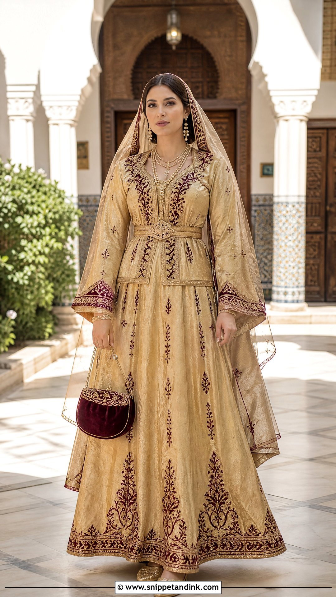 Tlemcen Mensouj Blouza Wedding Dress - Snippet and Ink - 25 Algerian Wedding Dress Ideas