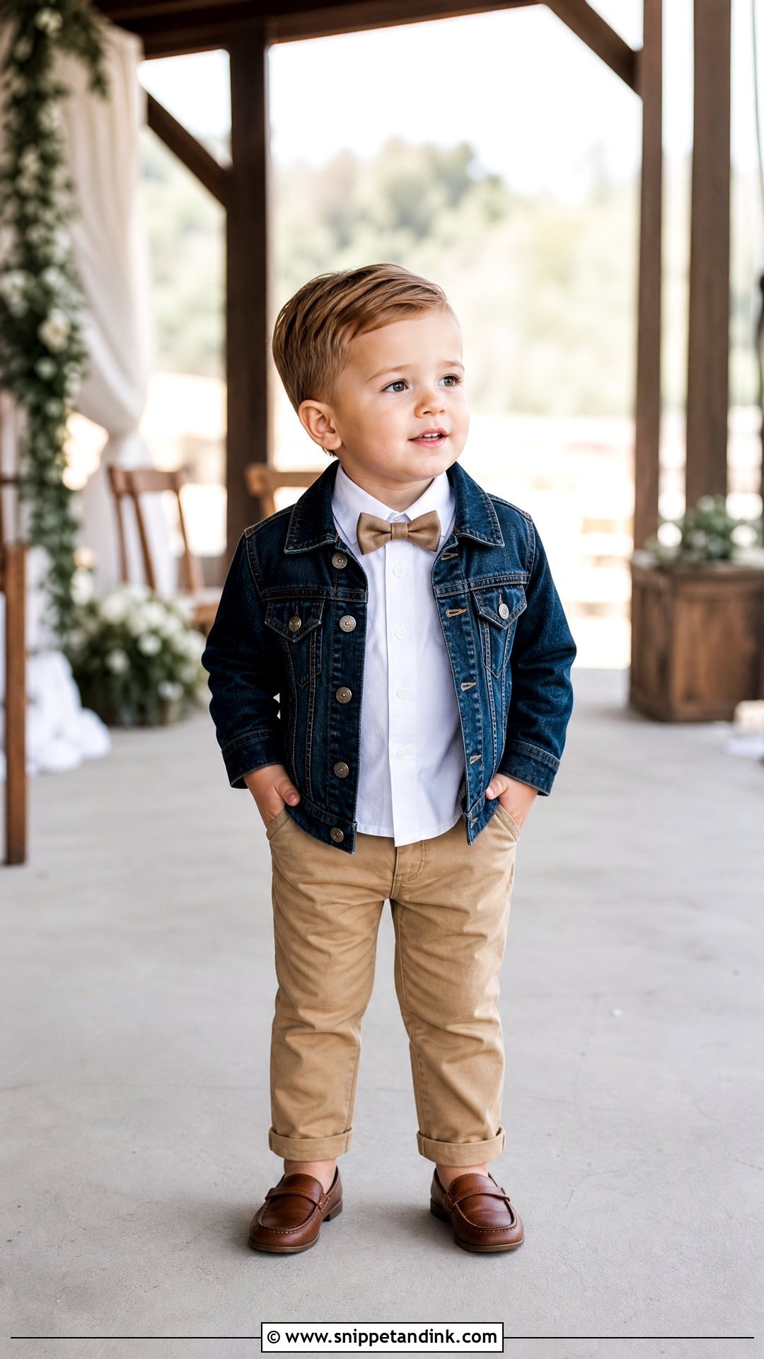 Toddler Boy Denim Jacket Wedding Outfit - Snippet and Ink - 25 Toddler Boy Wedding Outfit Ideas