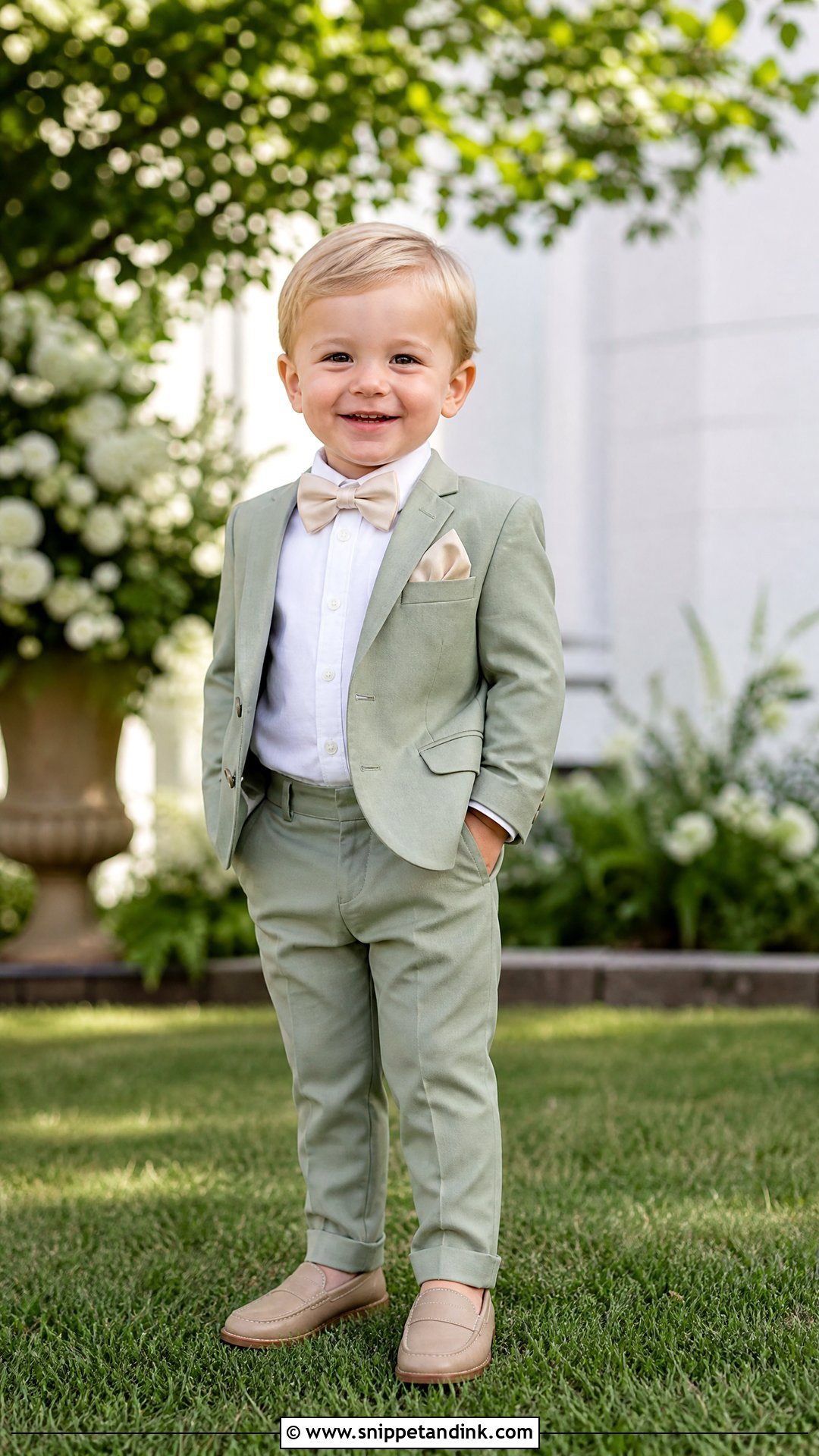 Toddler Boy Sage Green Suit Outfit - Snippet and Ink - 25 Toddler Boy Wedding Outfit Ideas
