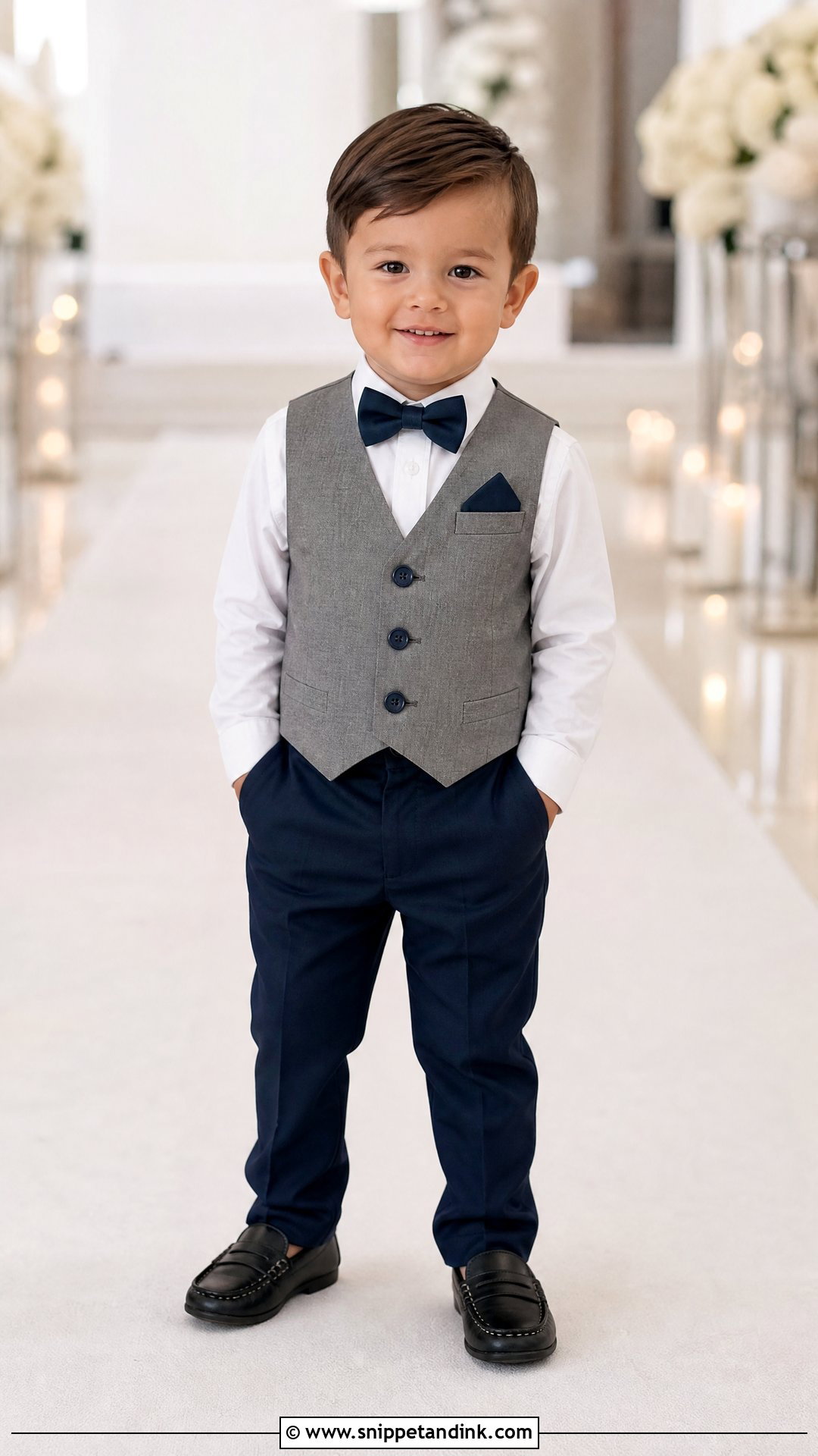 Toddler Boy Vest And Dress Pants Outfit - Snippet and Ink - 25 Toddler Boy Wedding Outfit Ideas