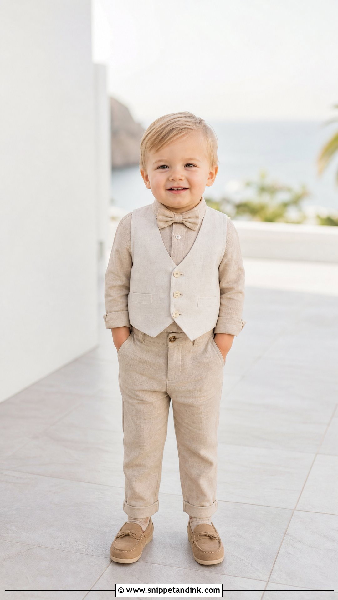 Toddler Neutral Linen Set Wedding Outfit - Snippet and Ink - 20 Toddler Wedding Outfit Ideas