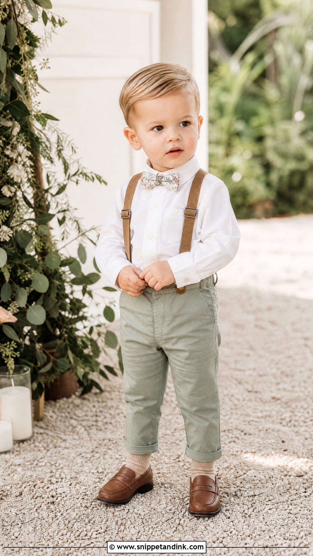 Toddler Suspenders And Trousers Wedding Outfit - Snippet and Ink - 20 Toddler Wedding Outfit Ideas