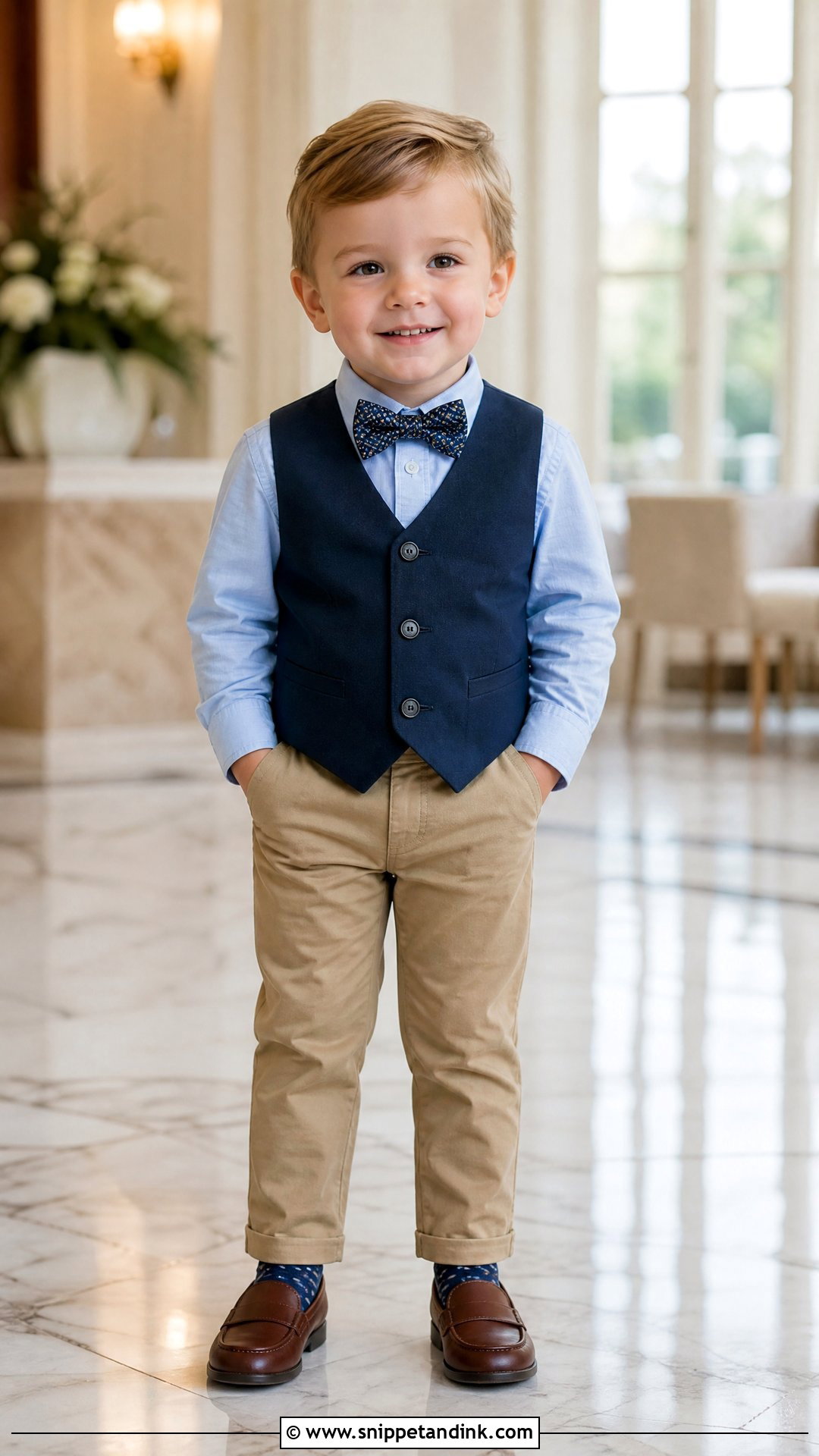 Toddler Vest And Chinos Wedding Outfit - Snippet and Ink - 20 Toddler Wedding Outfit Ideas