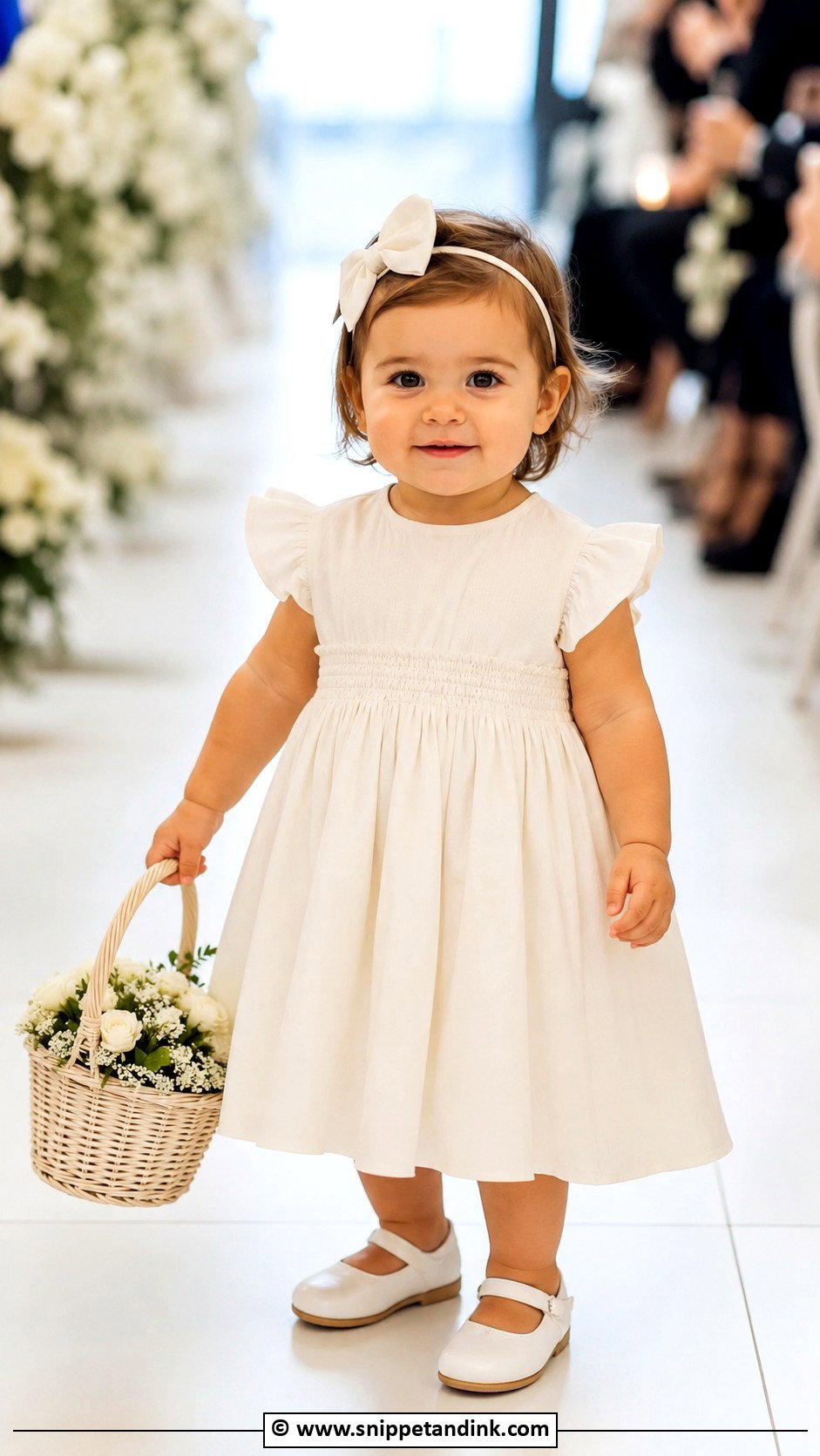 Toddler Wedding Dress With Soft Sole Shoes - Snippet and Ink - 25 Wedding Dress for Kids Ideas