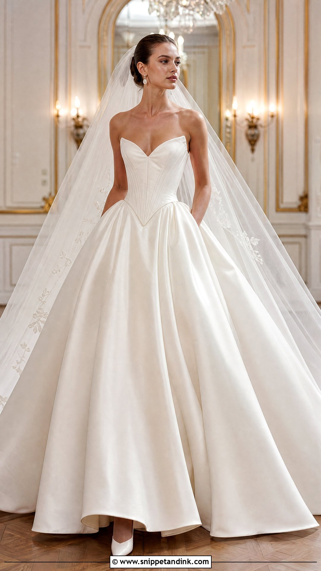 Tom Sebastien Basque Waist Ball Gown - Snippet and Ink - 20 Tom Sebastien Wedding Dress Ideas