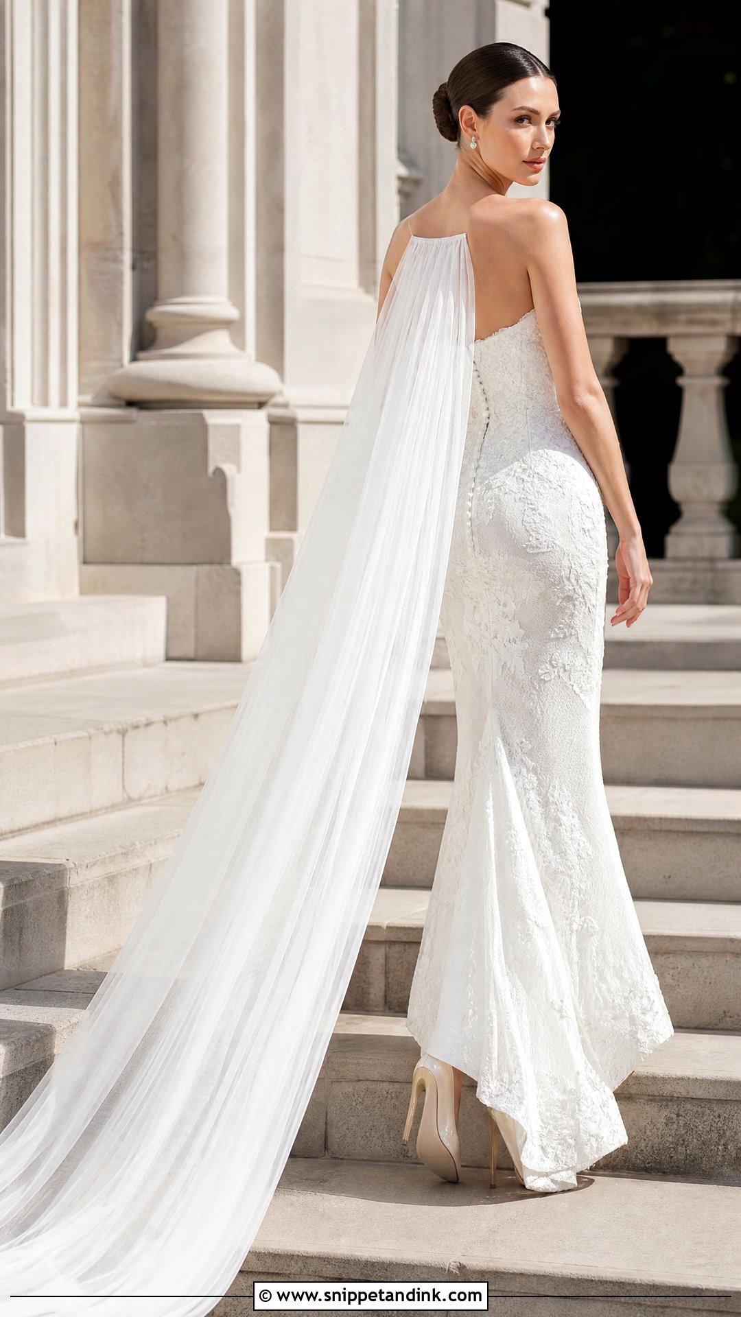 Tom Sebastien Cape Wedding Dress - Snippet and Ink - 20 Tom Sebastien Wedding Dress Ideas