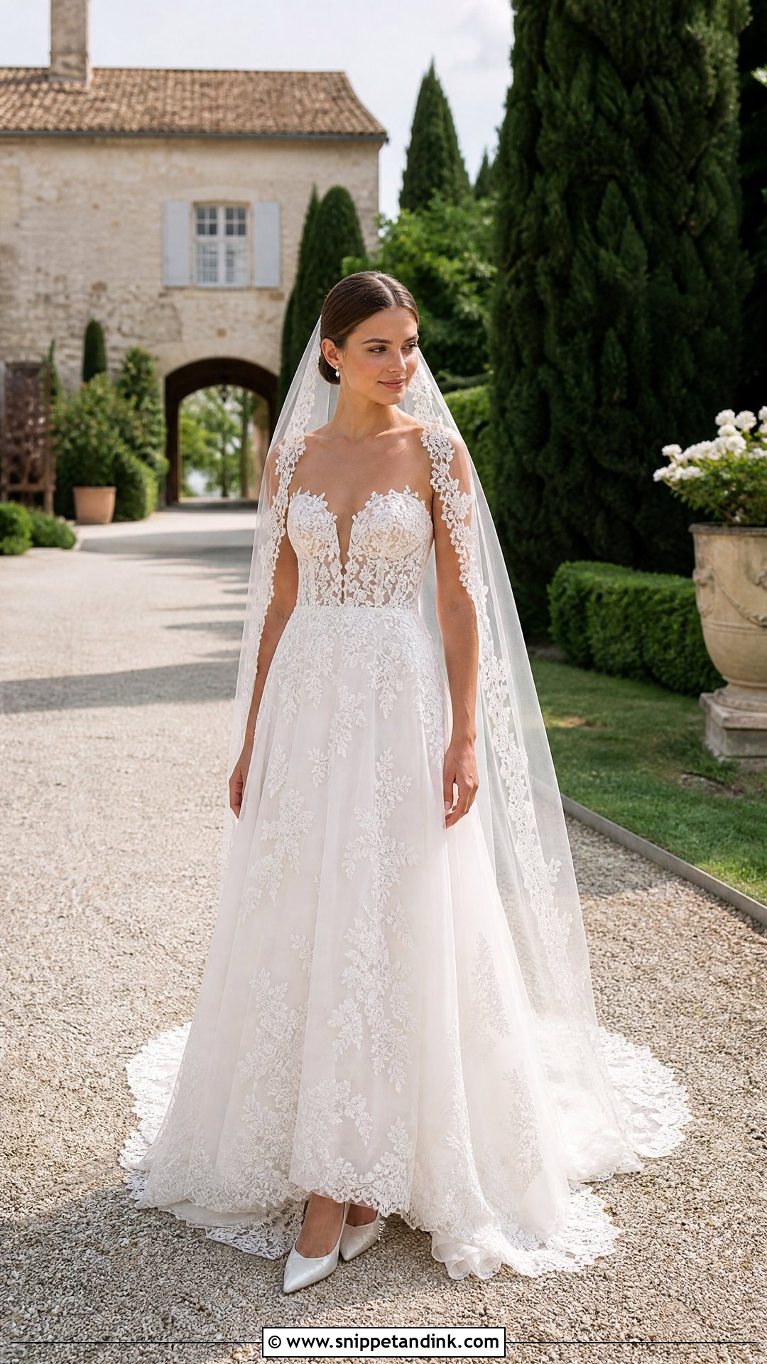 Tom Sebastien Lace A Line Wedding Dress - Snippet and Ink - 20 Tom Sebastien Wedding Dress Ideas