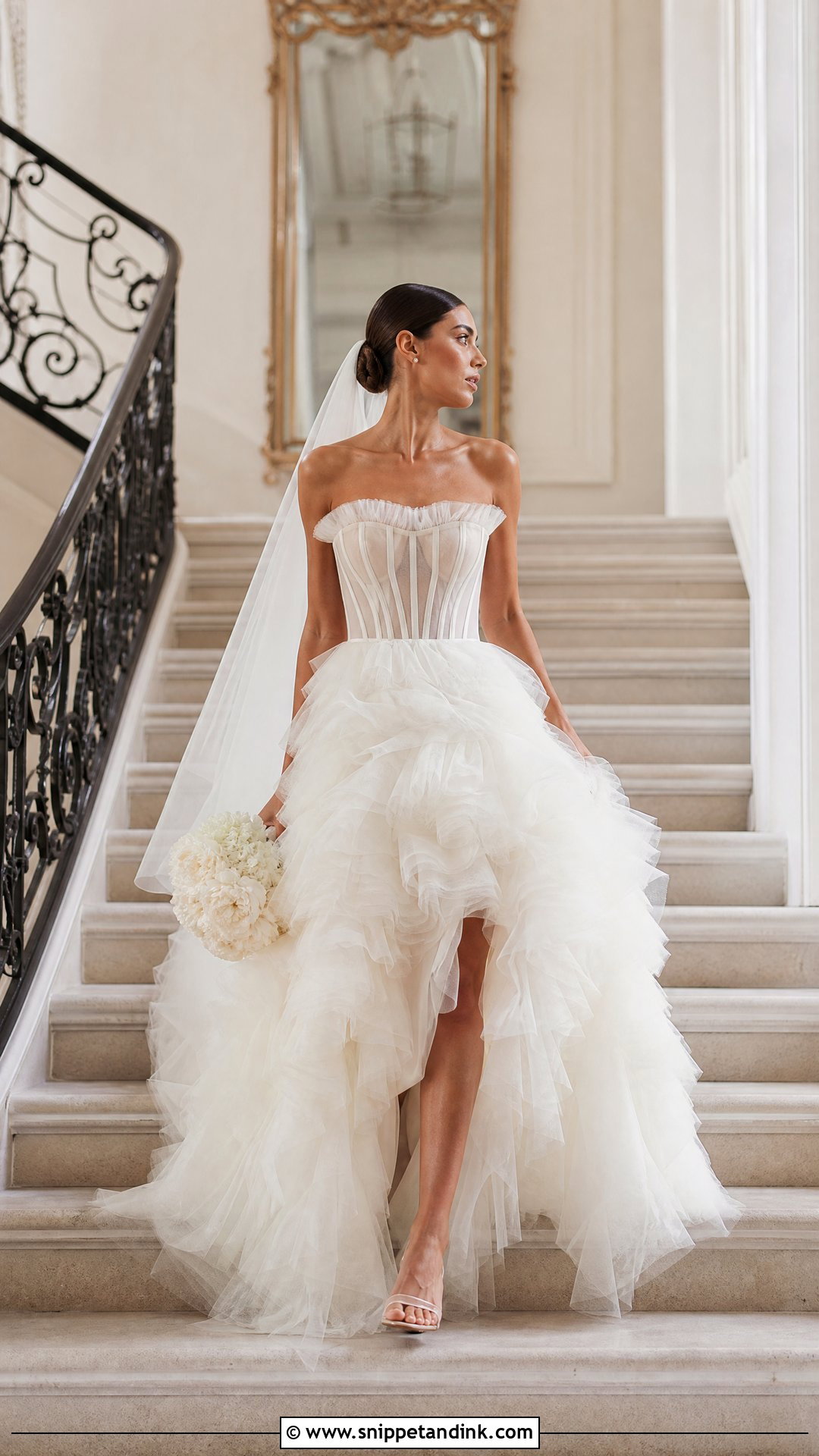 Tom Sebastien Ruffled Tulle Wedding Dress - Snippet and Ink - 20 Tom Sebastien Wedding Dress Ideas