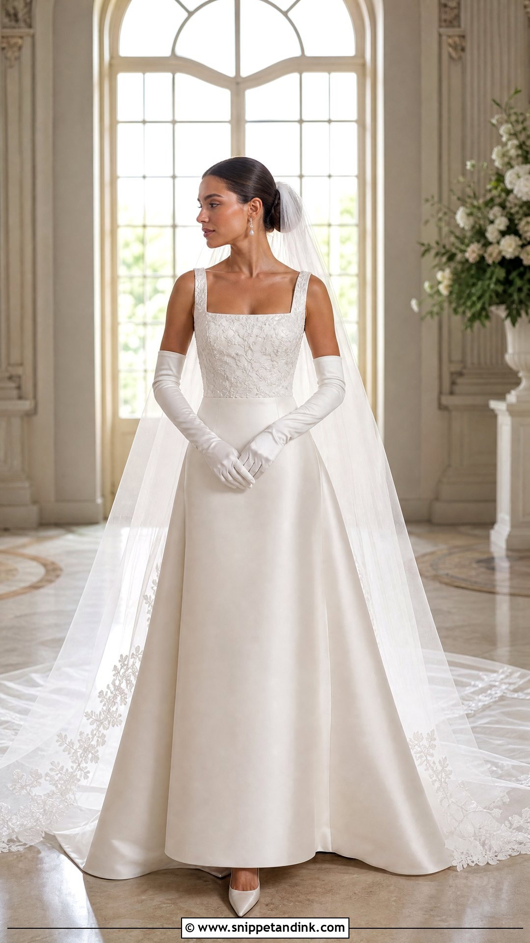 Tom Sebastien Square Neck Wedding Dress - Snippet and Ink - 20 Tom Sebastien Wedding Dress Ideas