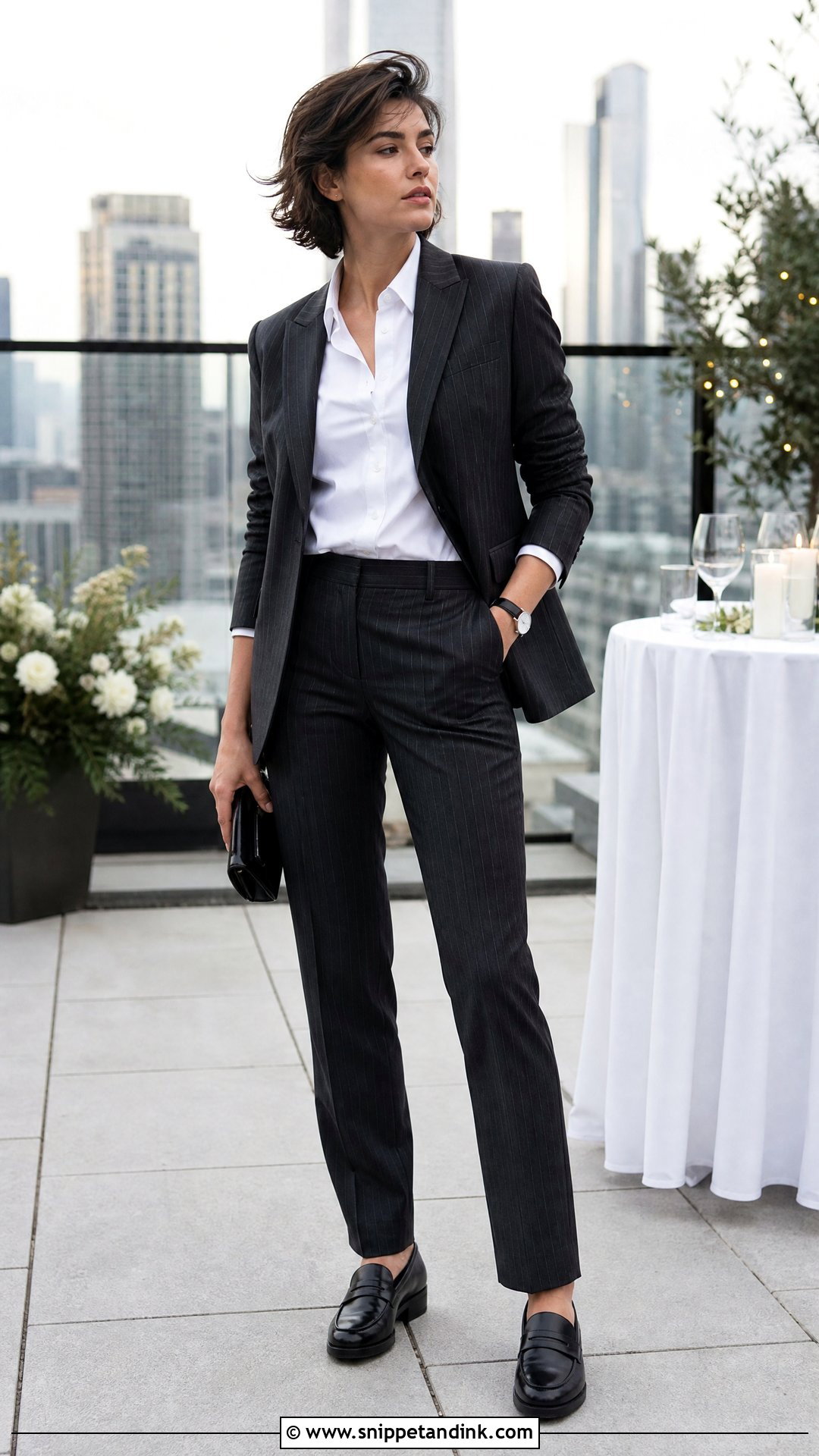 Tomboy Wedding Pinstripe Suit Outfit - Snippet and Ink - 25 Tomboy Wedding Outfit Ideas