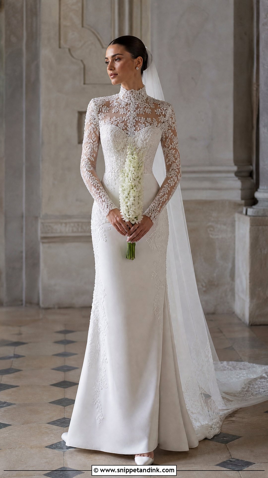 Tony Ward Bridal High Neck Embroidered Gown - Snippet and Ink - 20 Tony Ward Bridal Ideas
