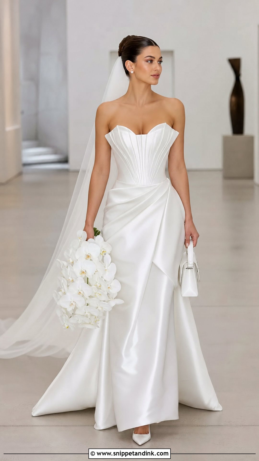 Tony Ward Bridal Satin Gown With Sculpted Bodice - Snippet and Ink - 20 Tony Ward Bridal Ideas