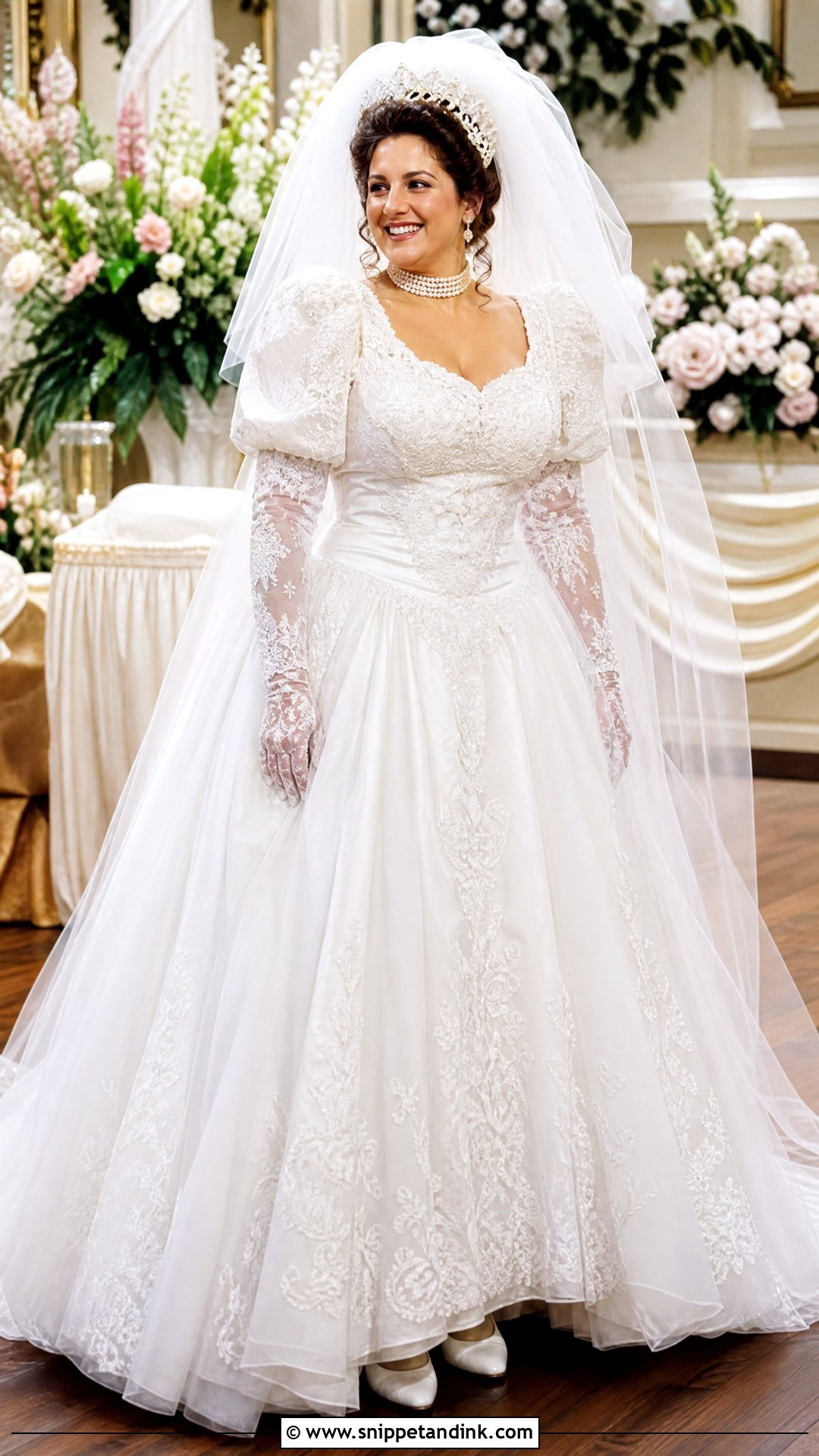 Toula Wedding Dress From My Big Fat Greek Wedding - Snippet and Ink - 20 Movie Wedding Dresses