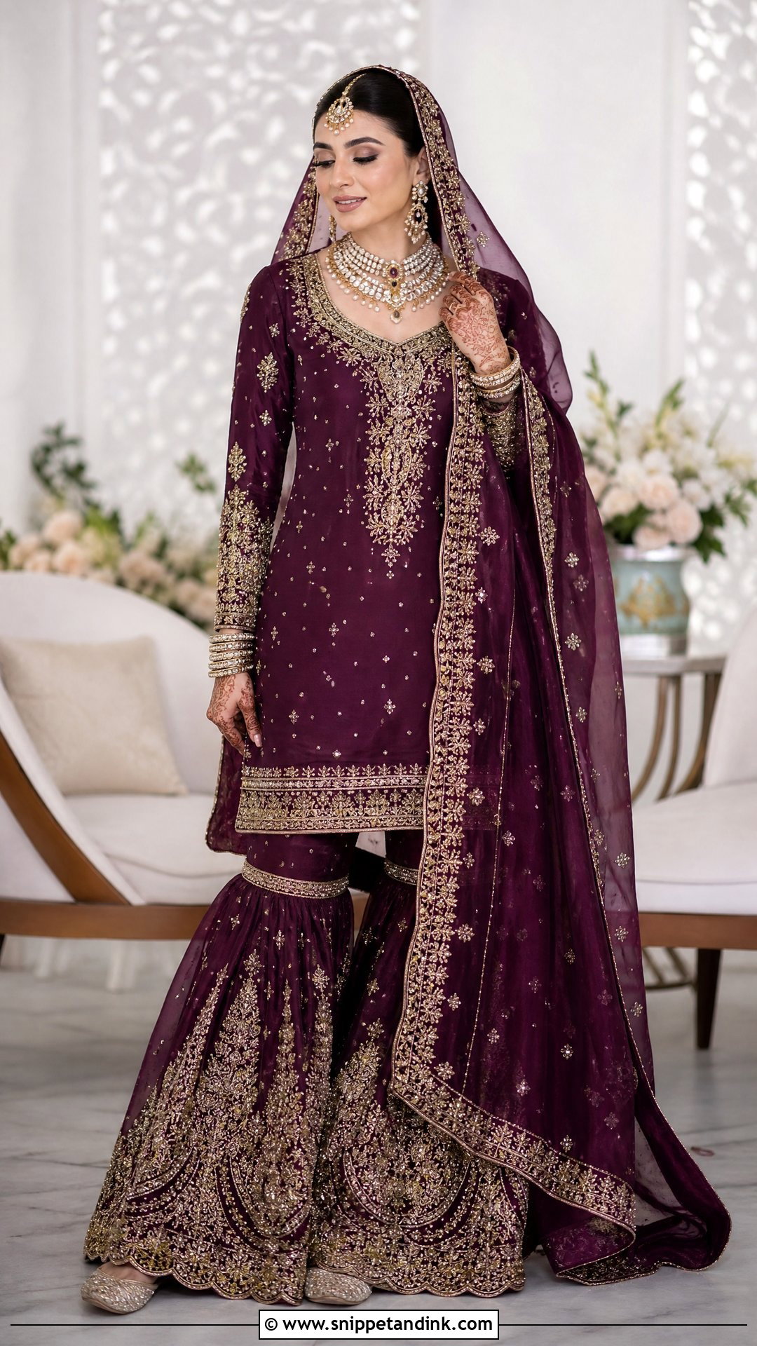 Traditional Bridal Gharara - Snippet and Ink - 20 Unique Indian Bridal Outfits