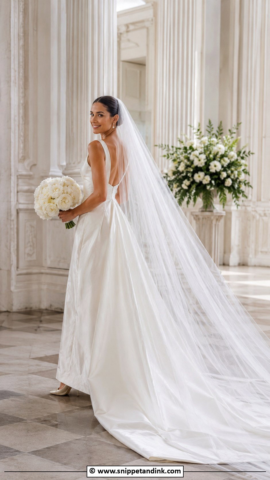 Traditional Cathedral Veil Wedding Dress - Snippet and Ink - 35 Traditional Wedding Dress Ideas