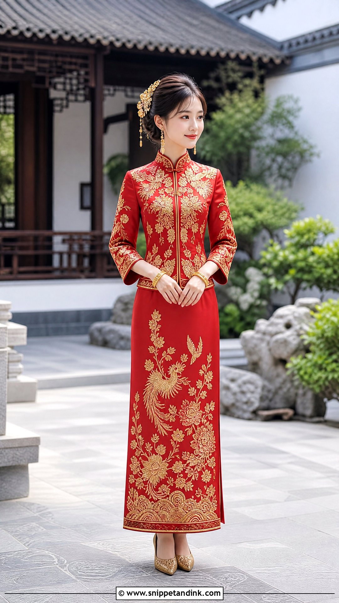 Traditional Chinese Bride Petite Qun Kwa Outfit - Snippet and Ink - 20 Traditional Chinese Bride Ideas