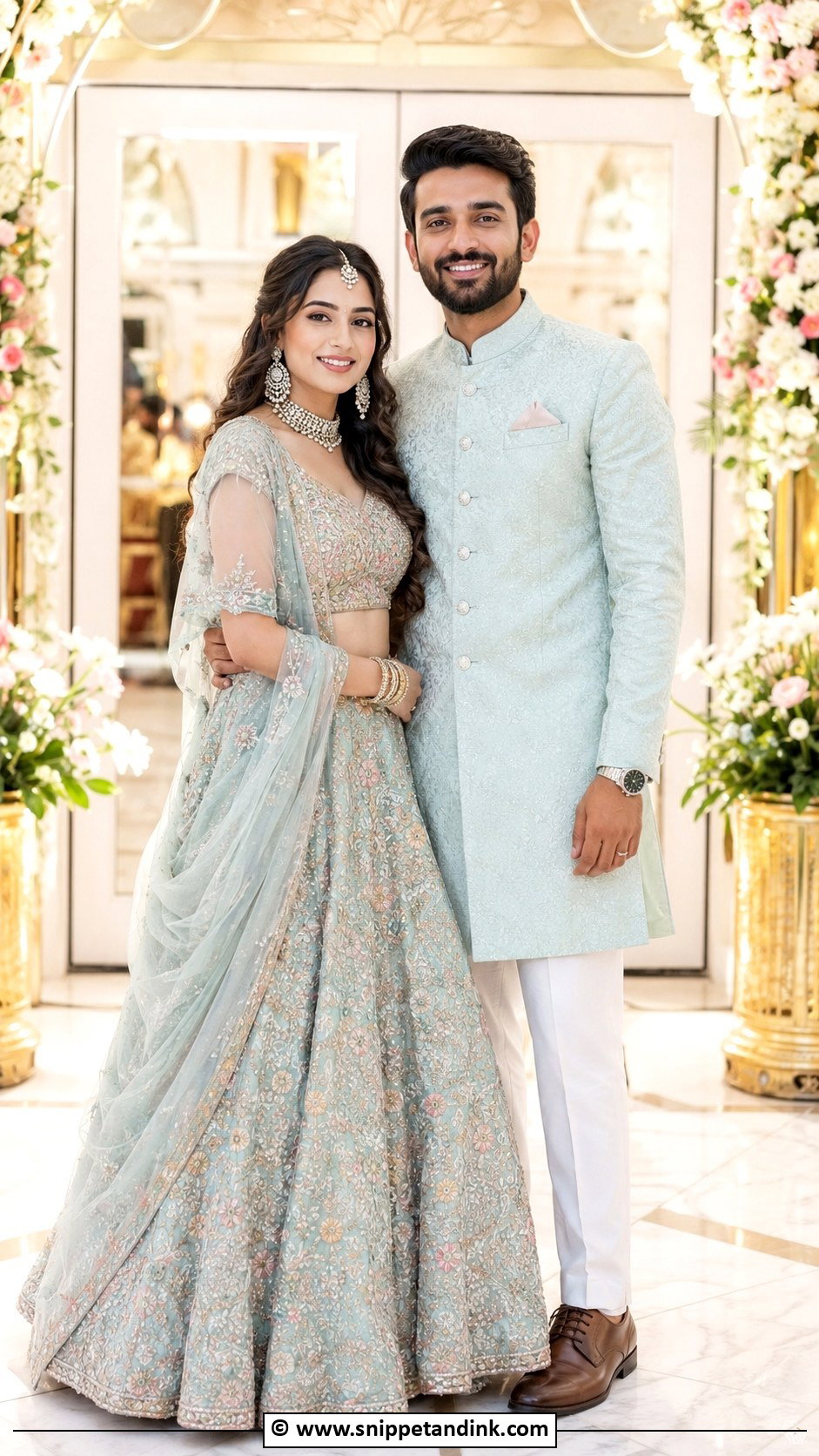 Traditional Couple Side Hug Pose - Snippet and Ink - 25 Couple Poses in Traditional Wear Ideas