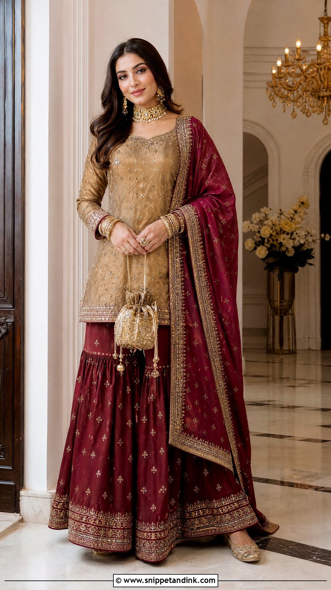 Traditional Gharara Suit for Marriage - Snippet and Ink - 20 Marriage Wear Dresses for Women