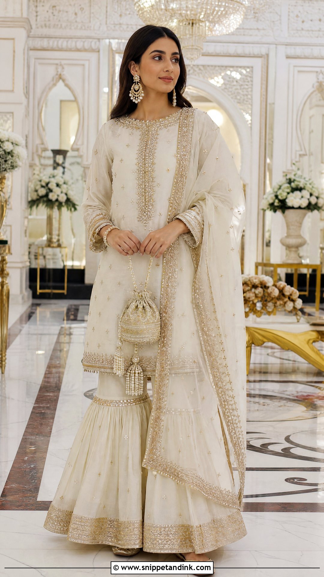 Traditional Gharara Suit - Snippet and Ink - 20 Suit Ideas for Women Indian Wedding