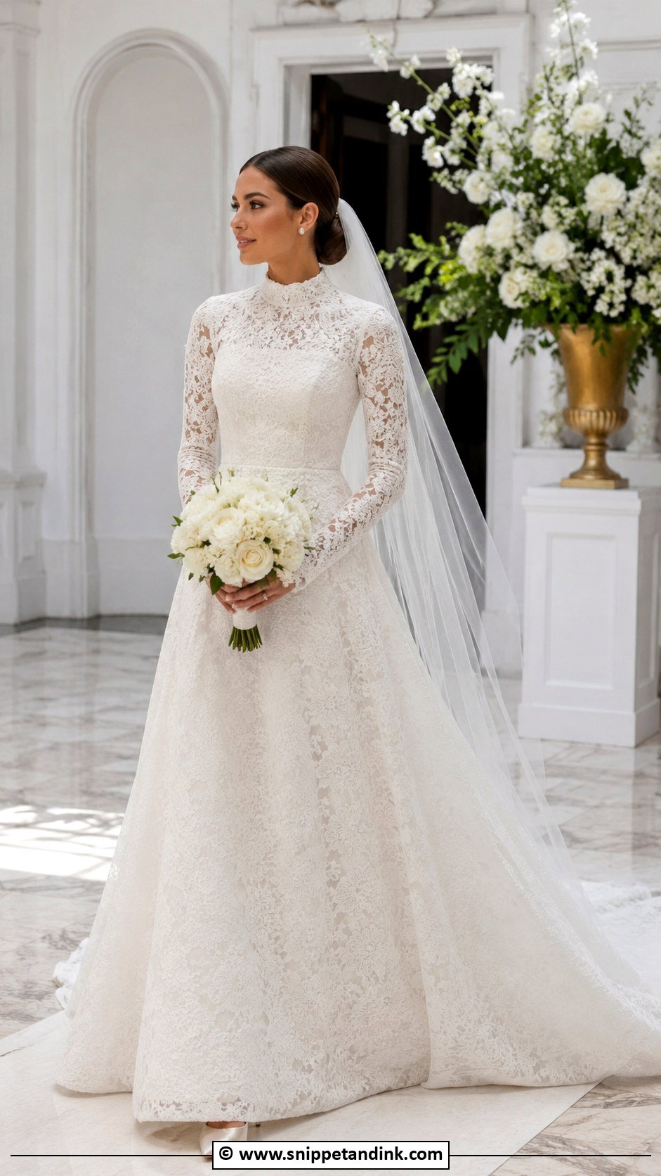 Traditional High Neck Wedding Dress - Snippet and Ink - 35 Traditional Wedding Dress Ideas