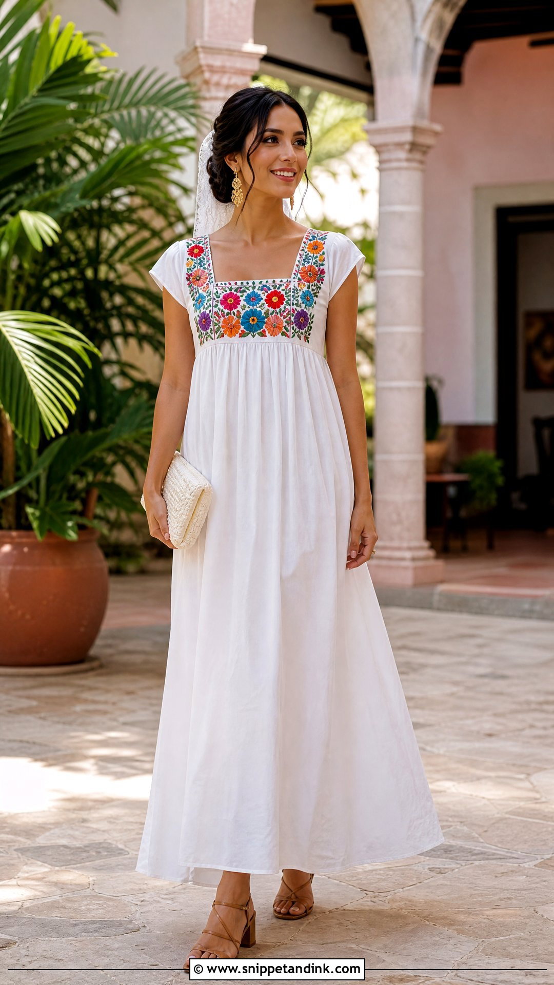 Traditional Huipil Mexican Wedding Dress - Snippet and Ink - 25 Embroidered Mexican Wedding Dress Ideas